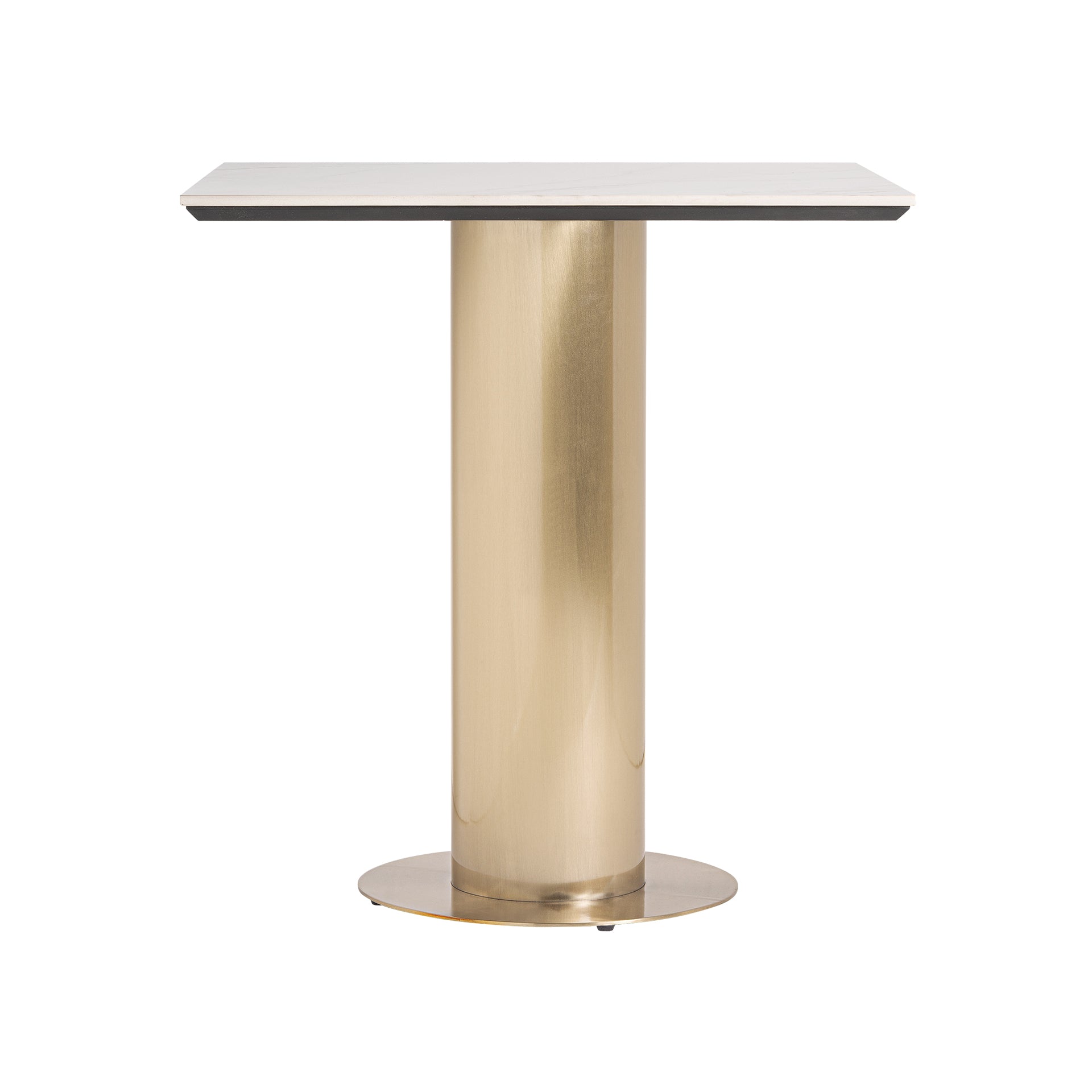 Guldkant Art Deco Bar Table - White Steel & Gold Porcelain Tile