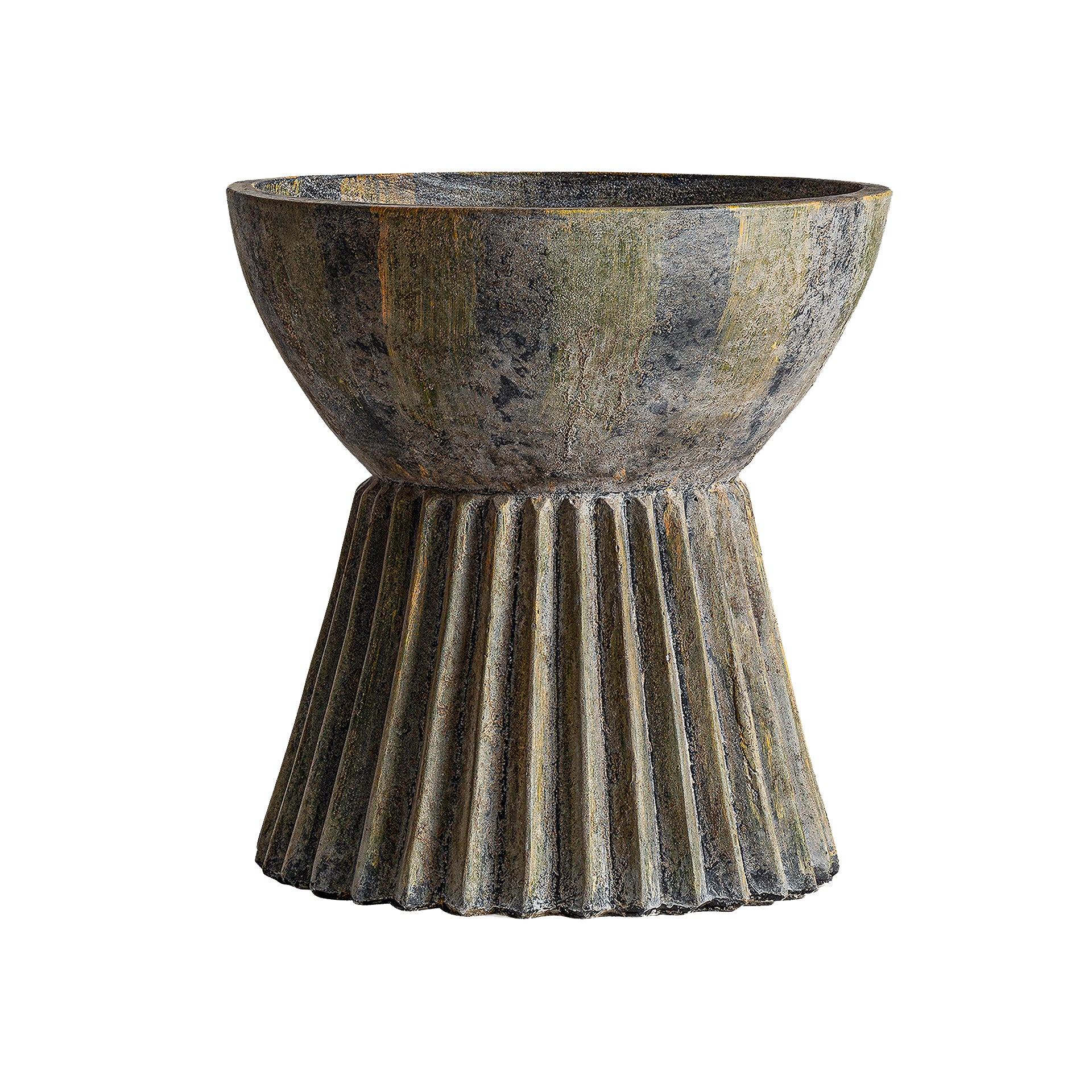 PLISSÉ STONE AMPHORA VASE