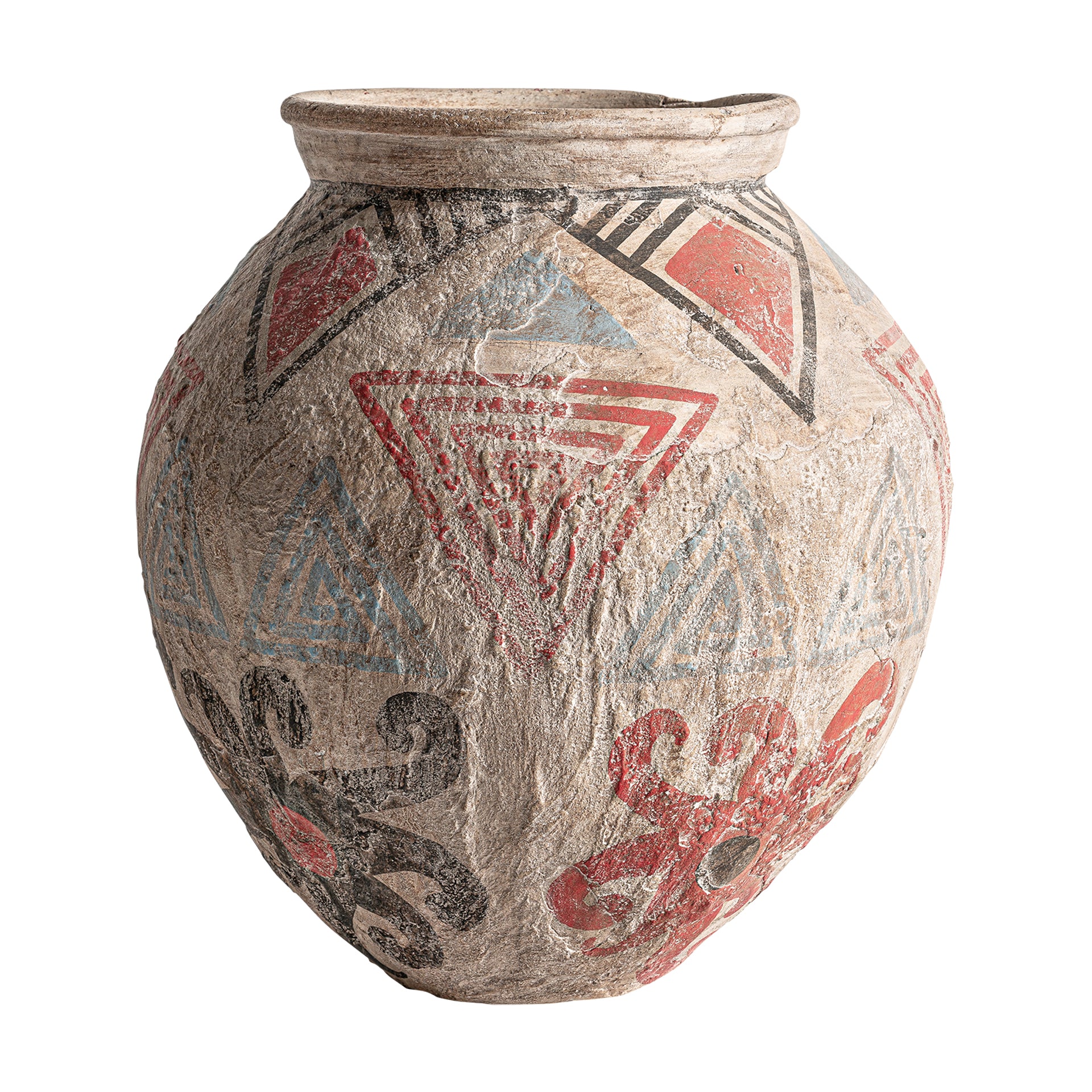 Didac Multicolored Terracotta Vase - Ethnic Style