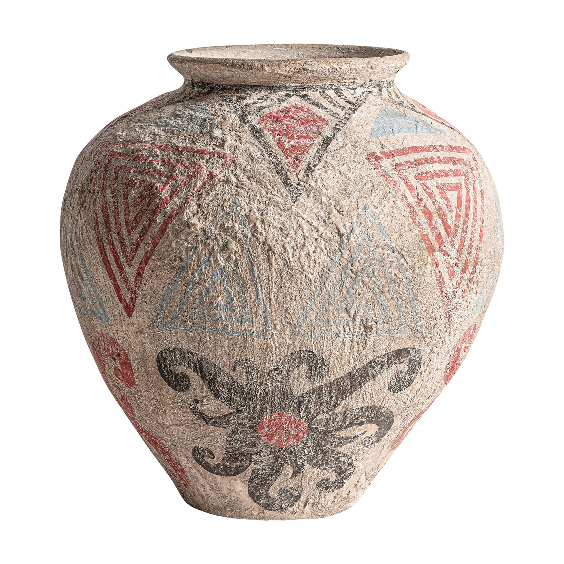 Didac Multicolored Terracotta Vase - Ethnic Style