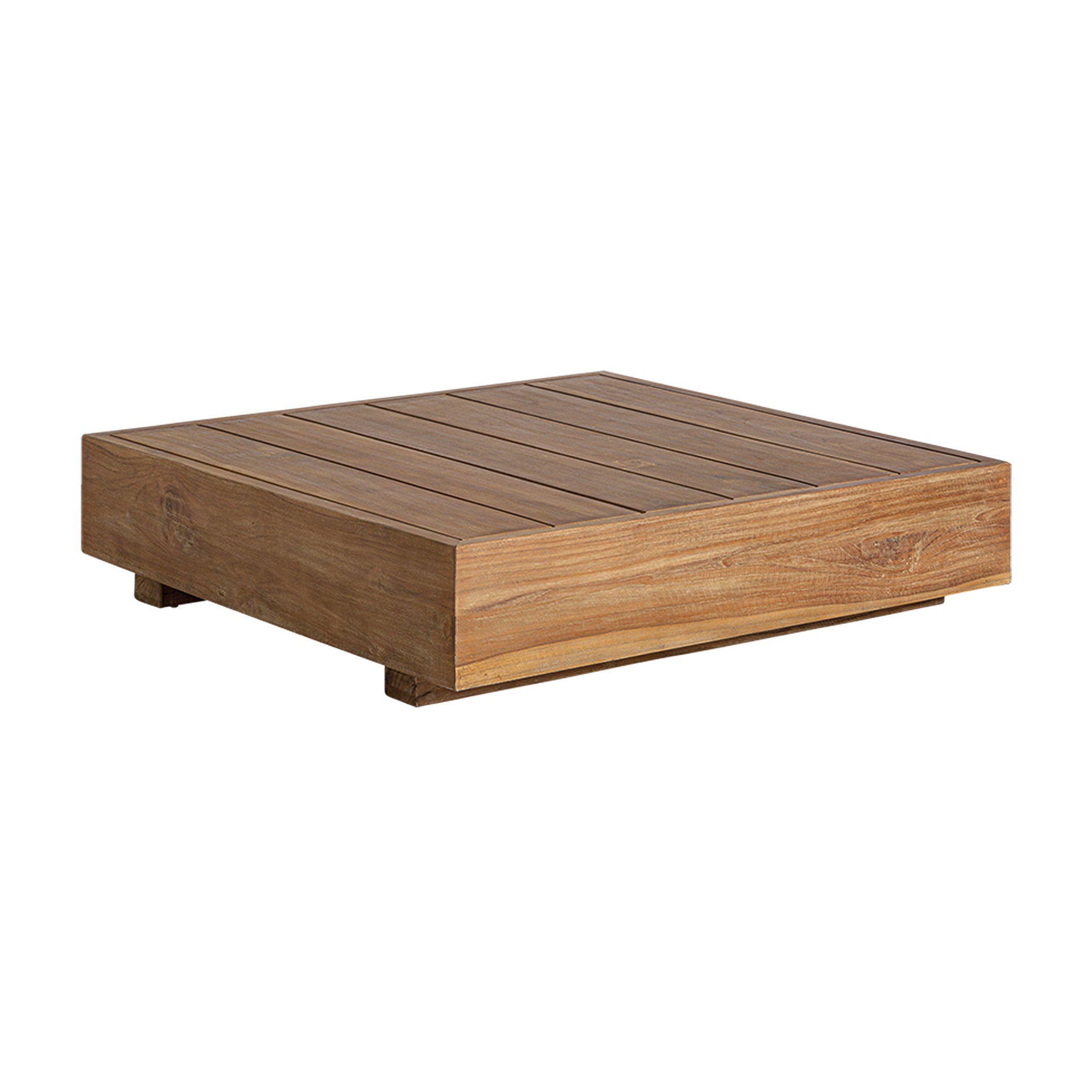 Trena Coffee Table – Reclaimed Railway Wood, Natural Boho Finish