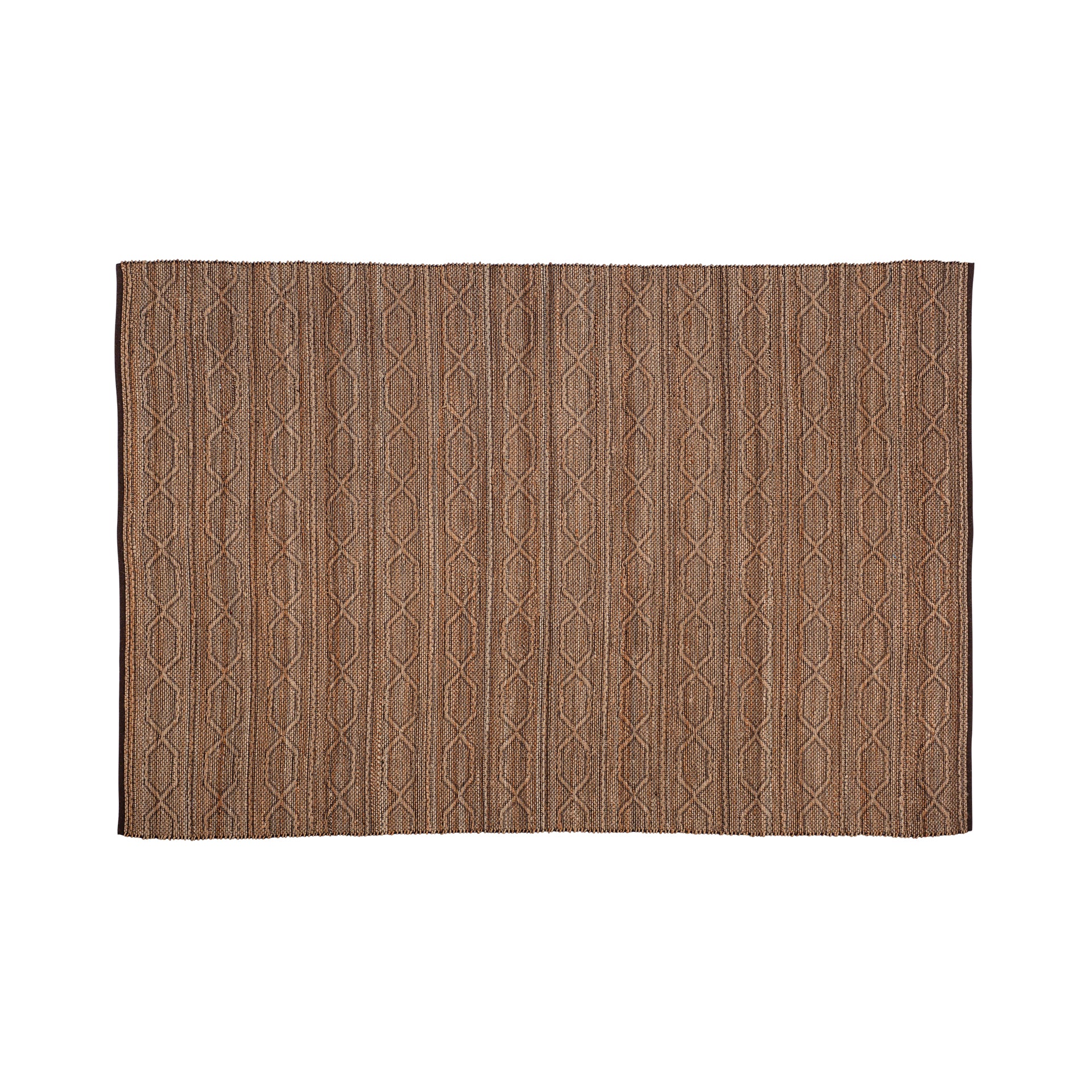 Tudia Jute & Cotton Carpet - Classic Brown Woven Rug