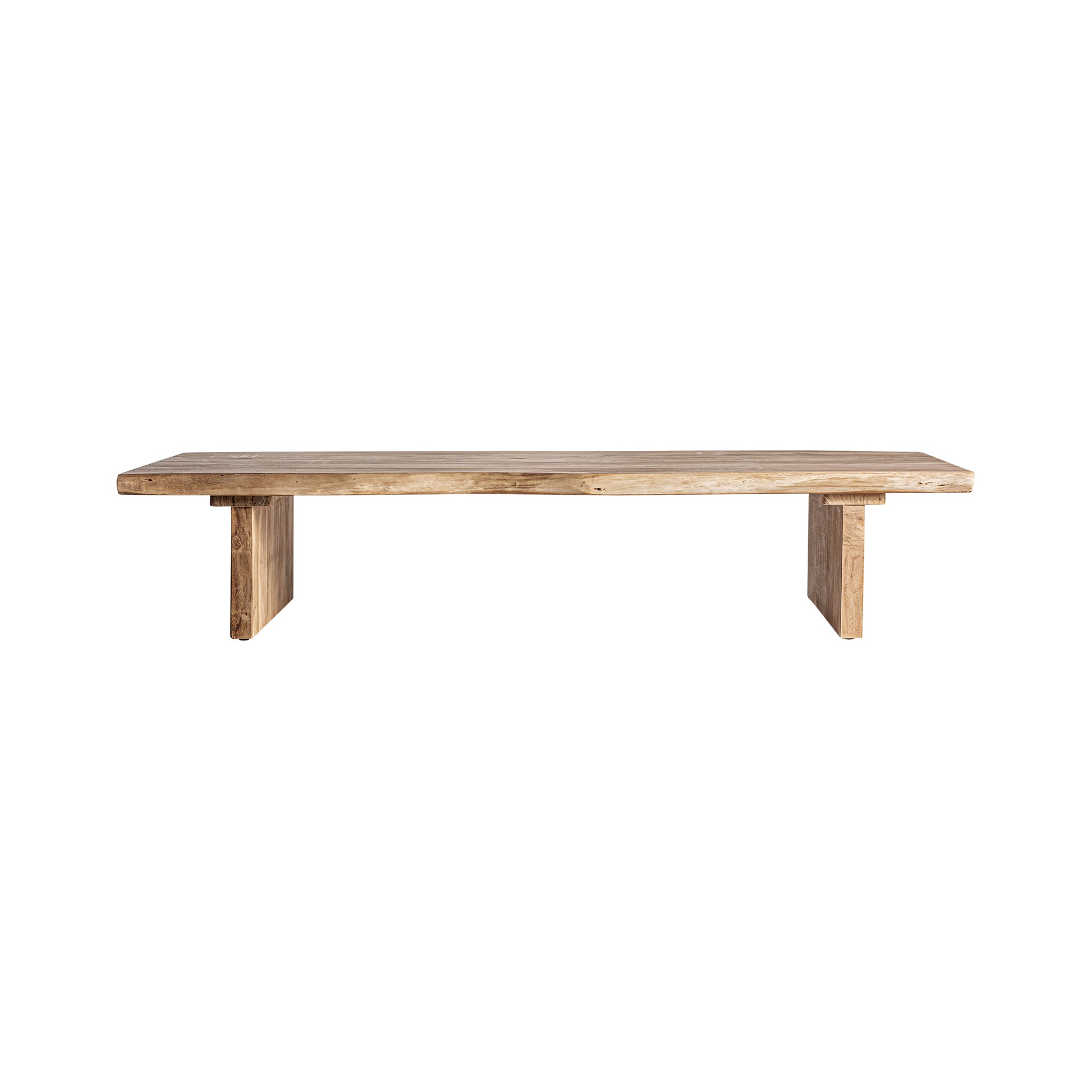 LEWES Acacia Wood Coffee Table - Contemporary Light Brown