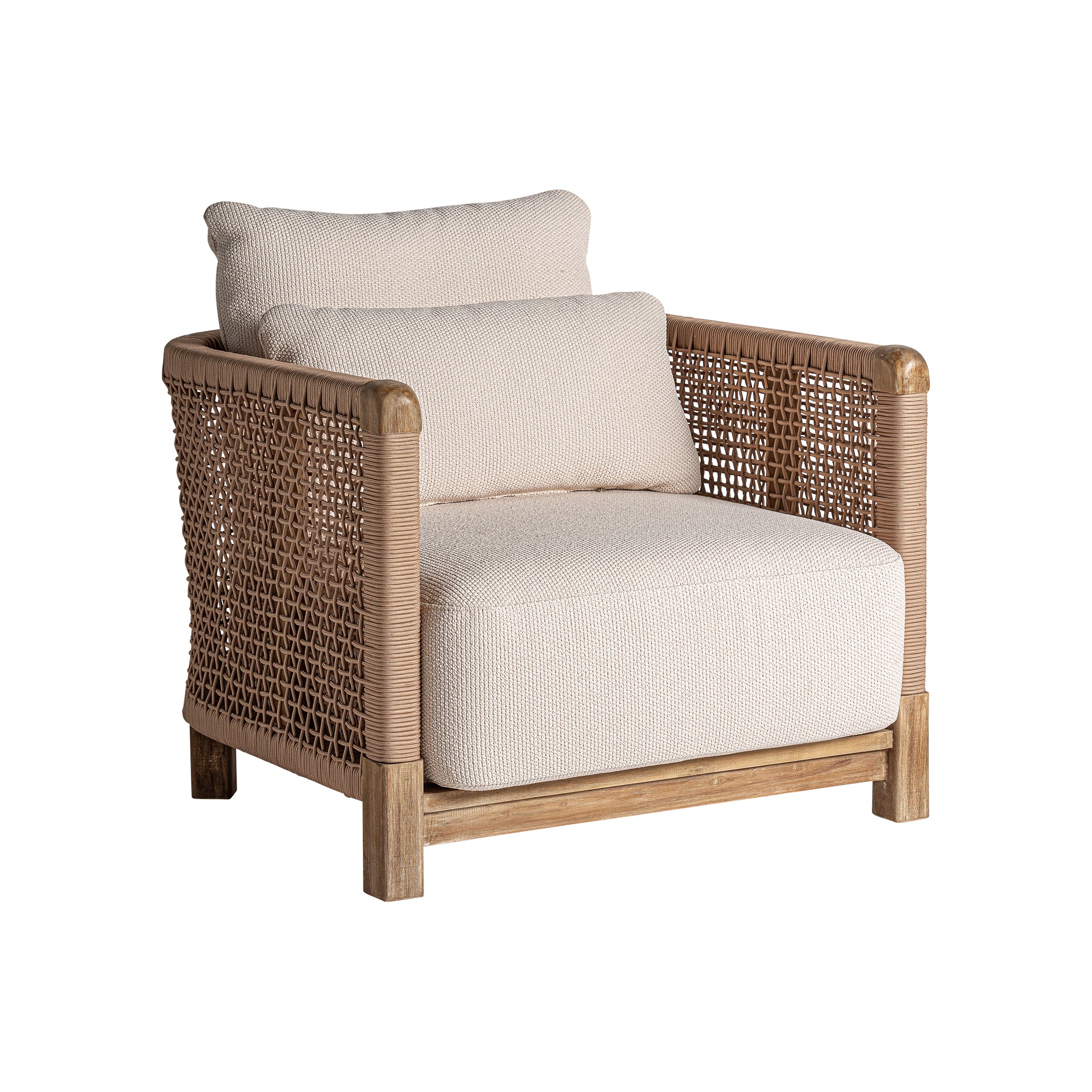 Boho Armchair – Railway Wood & Recycled Polypropylene