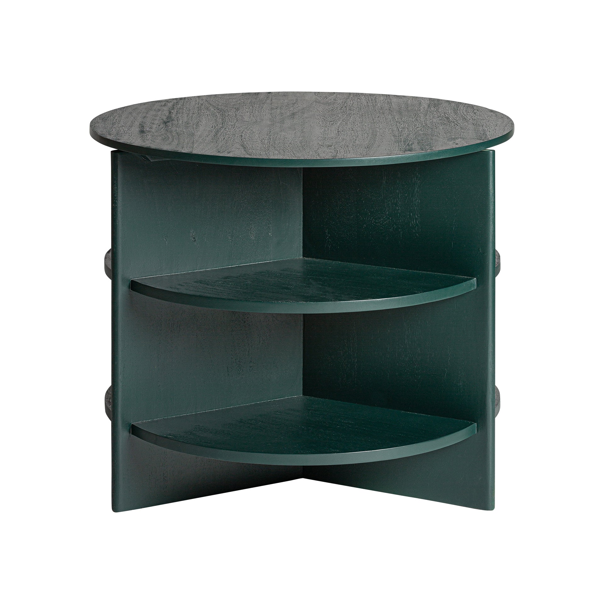 Nara Contemporary Side Table - Mango Wood Green