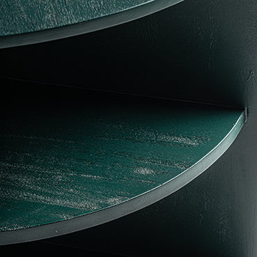 Nara Contemporary Side Table - Mango Wood Green