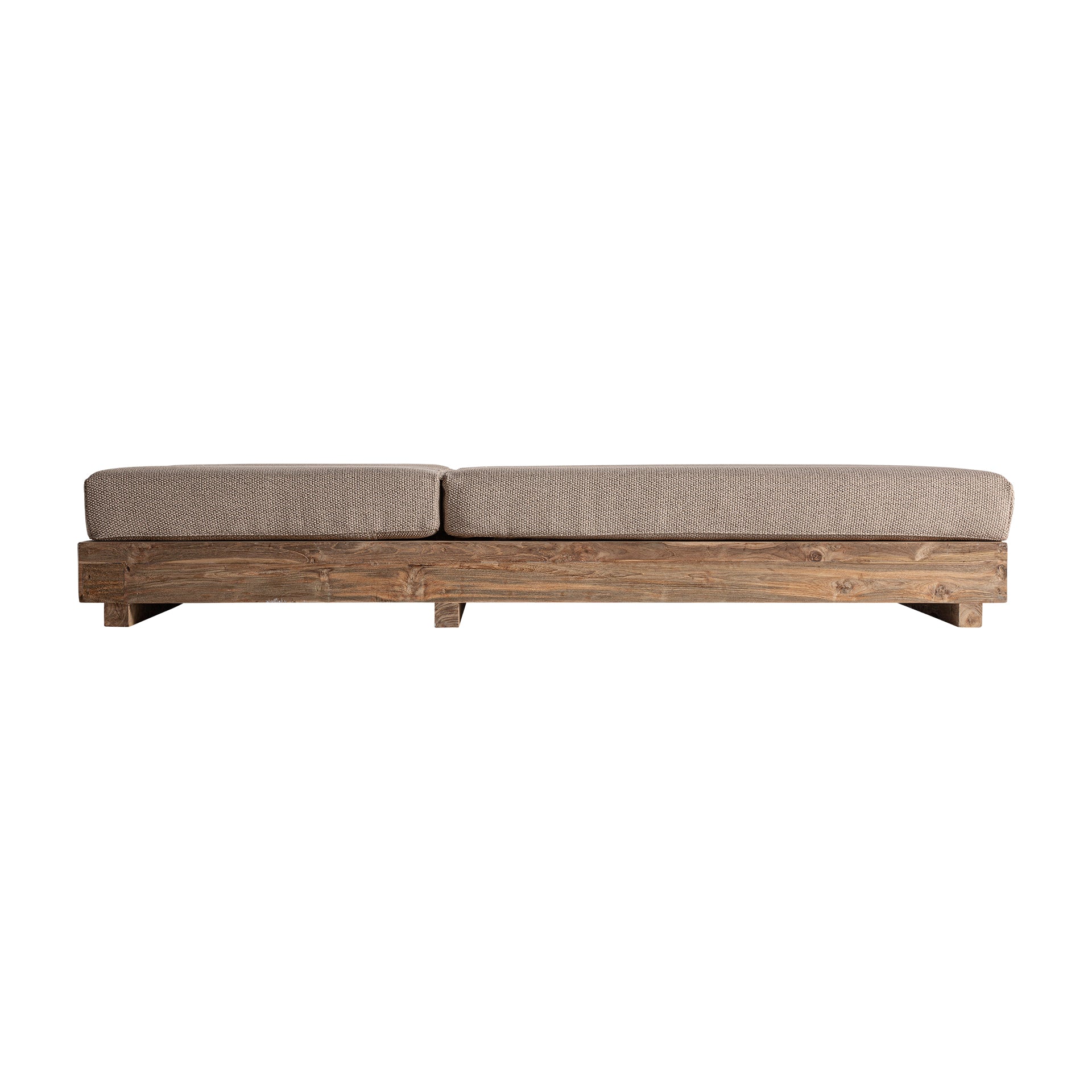 Pure Double Pool Chaise Lounge - Colonial Railway Wood