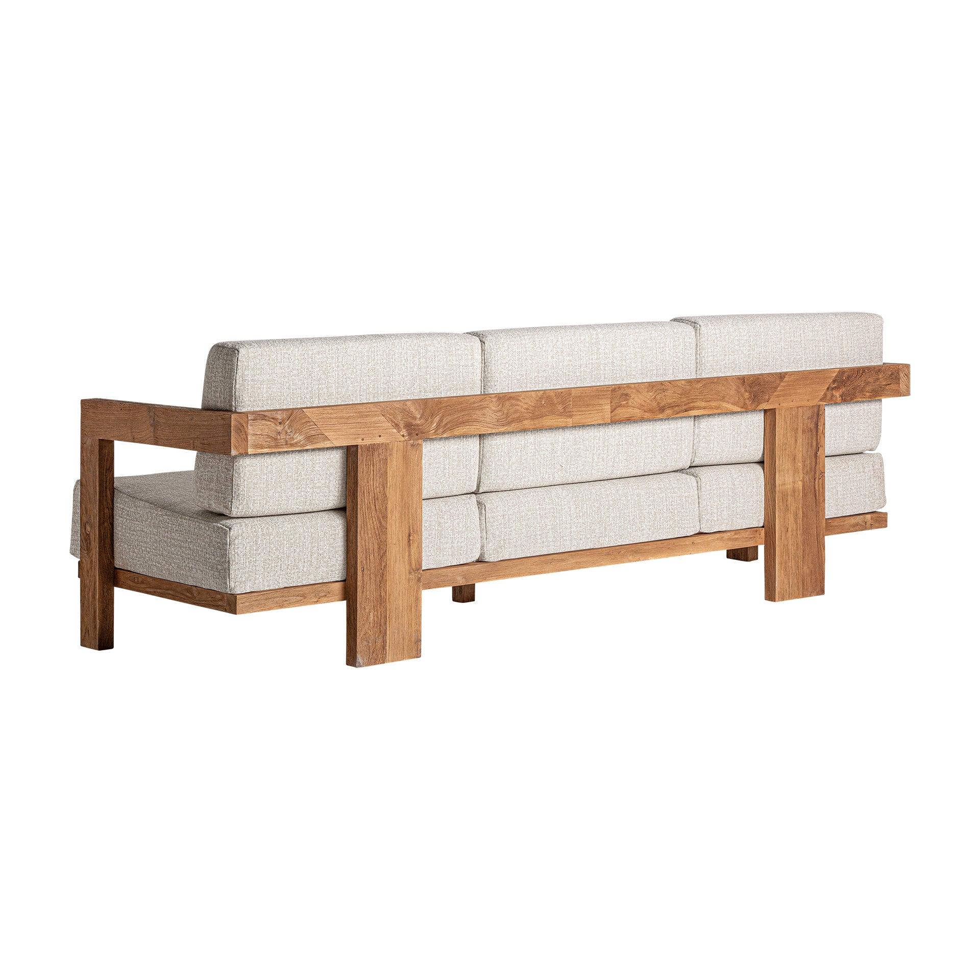 Testa Colonial Sofa - Railway Wood & Recycled Polypropylene Brown