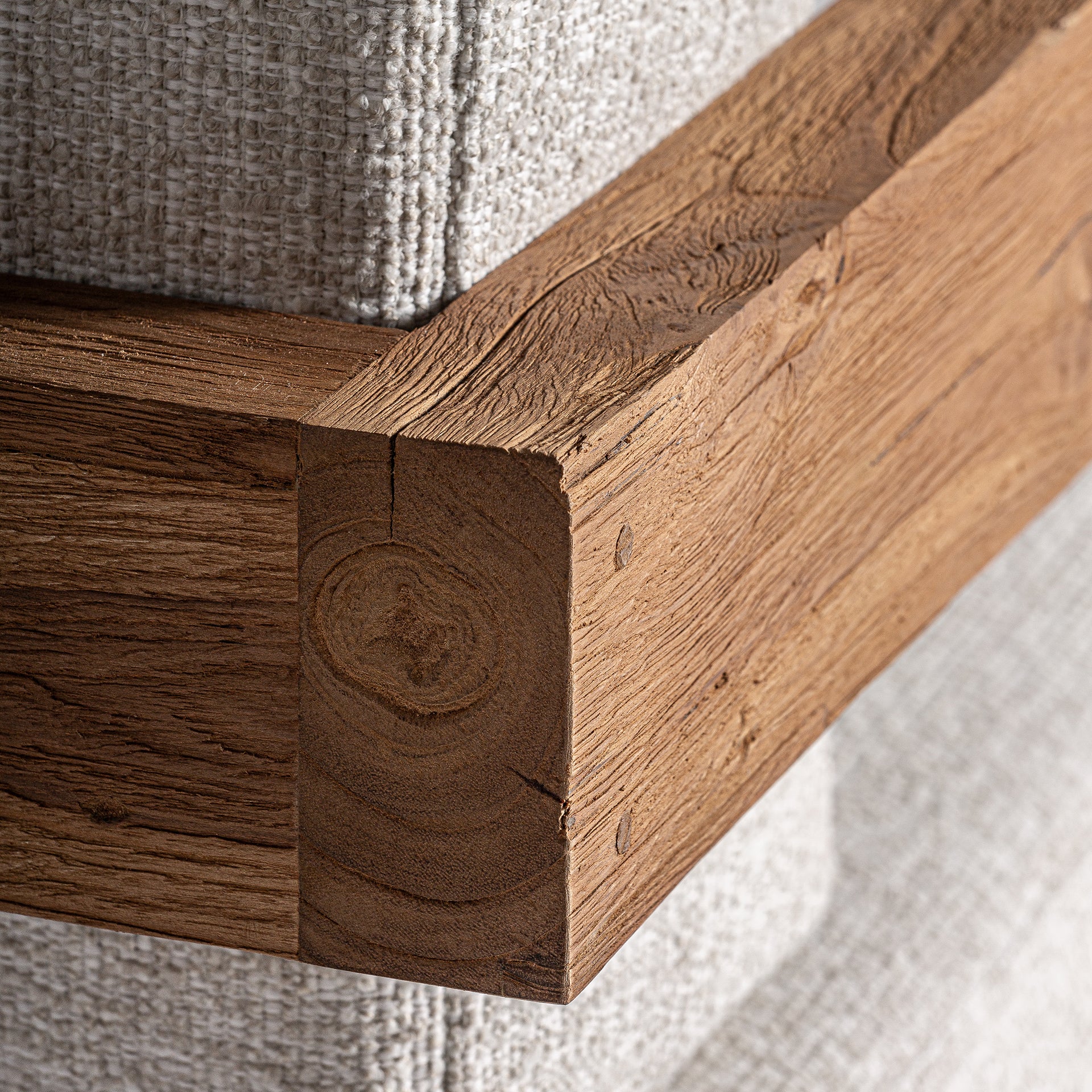Testa Colonial Sofa - Railway Wood & Recycled Polypropylene Brown