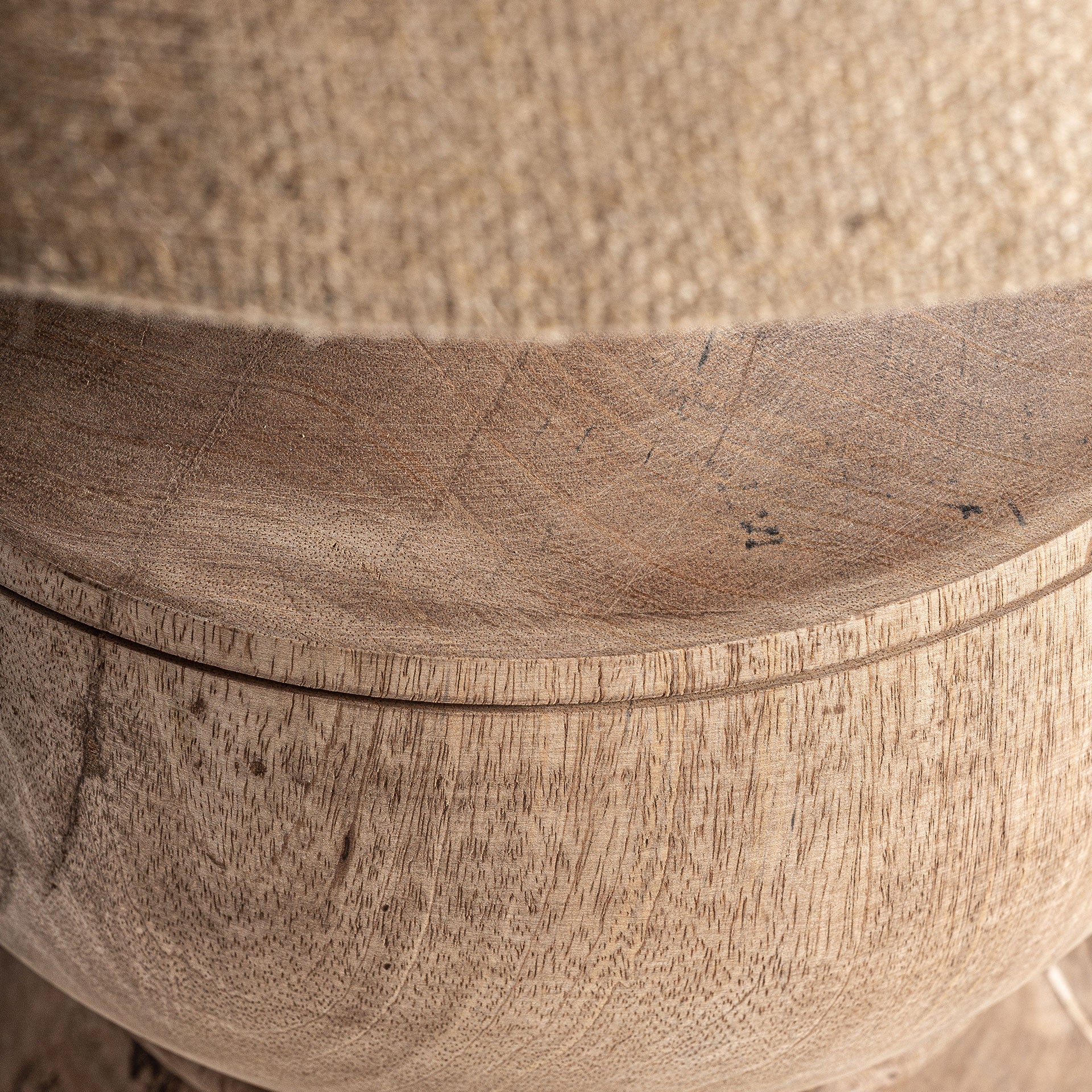 Mango Wood & Jute Table Lamp