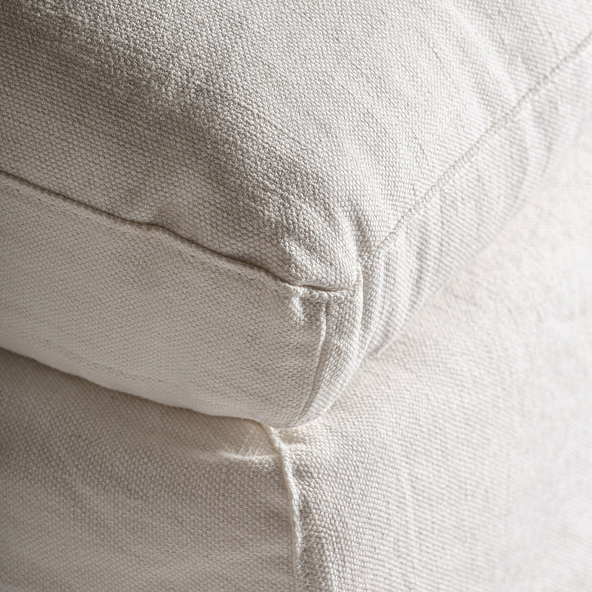 AGDE Central Sofa Module - Art Deco Linen Sectional in White