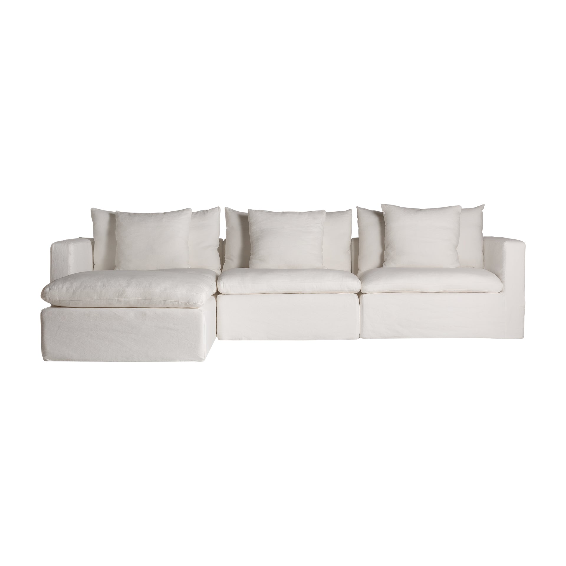 AGDE Corner Sofa Module - Art Deco Linen Sectional