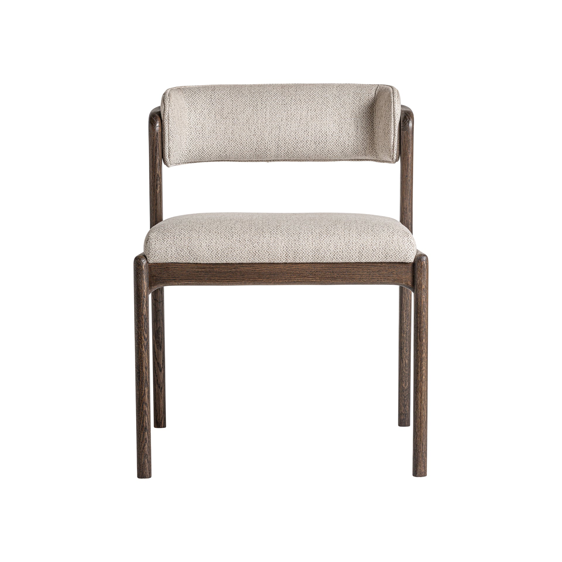 Jerzen Colonial Ash Wood Chair - Beige Polyester