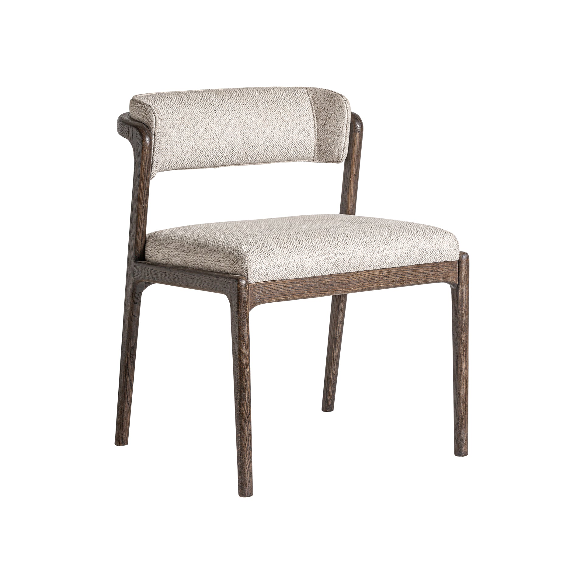 Jerzen Colonial Ash Wood Chair - Beige Polyester
