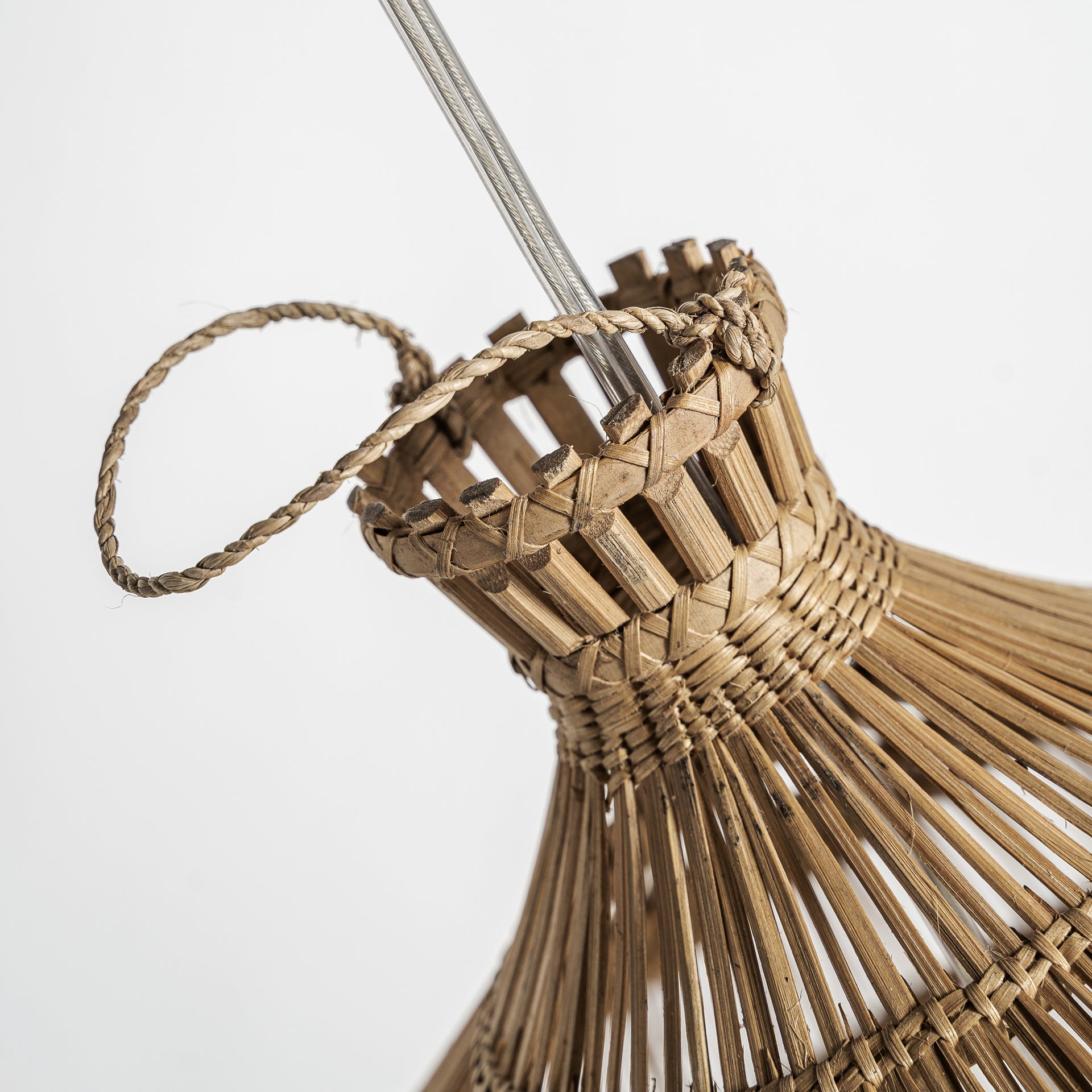 KOBA Bamboo Ceiling Lamp - Boho Light Brown Pendant