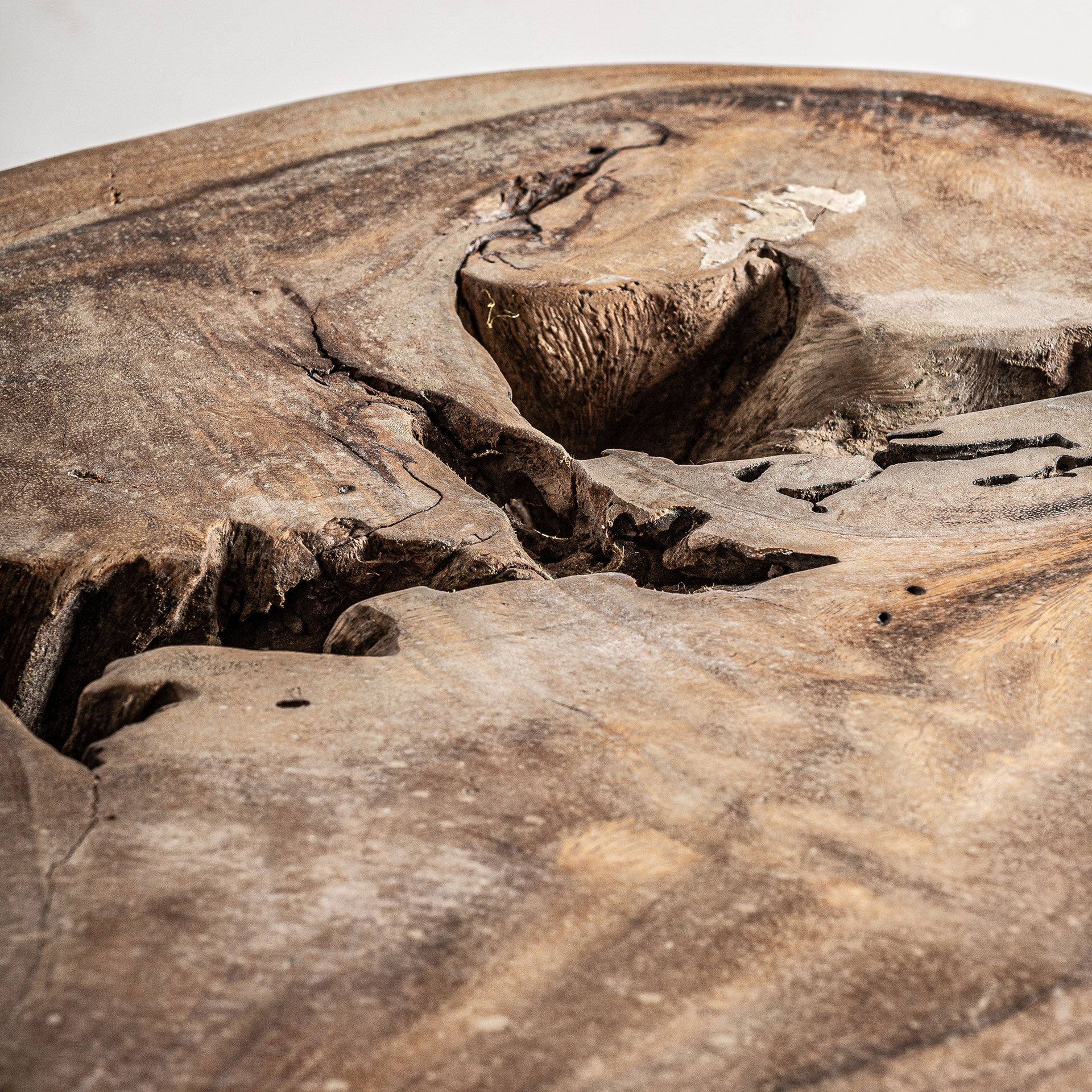 KHALED Suar Wood Coffee Table - Natural Brown Ethnic Design