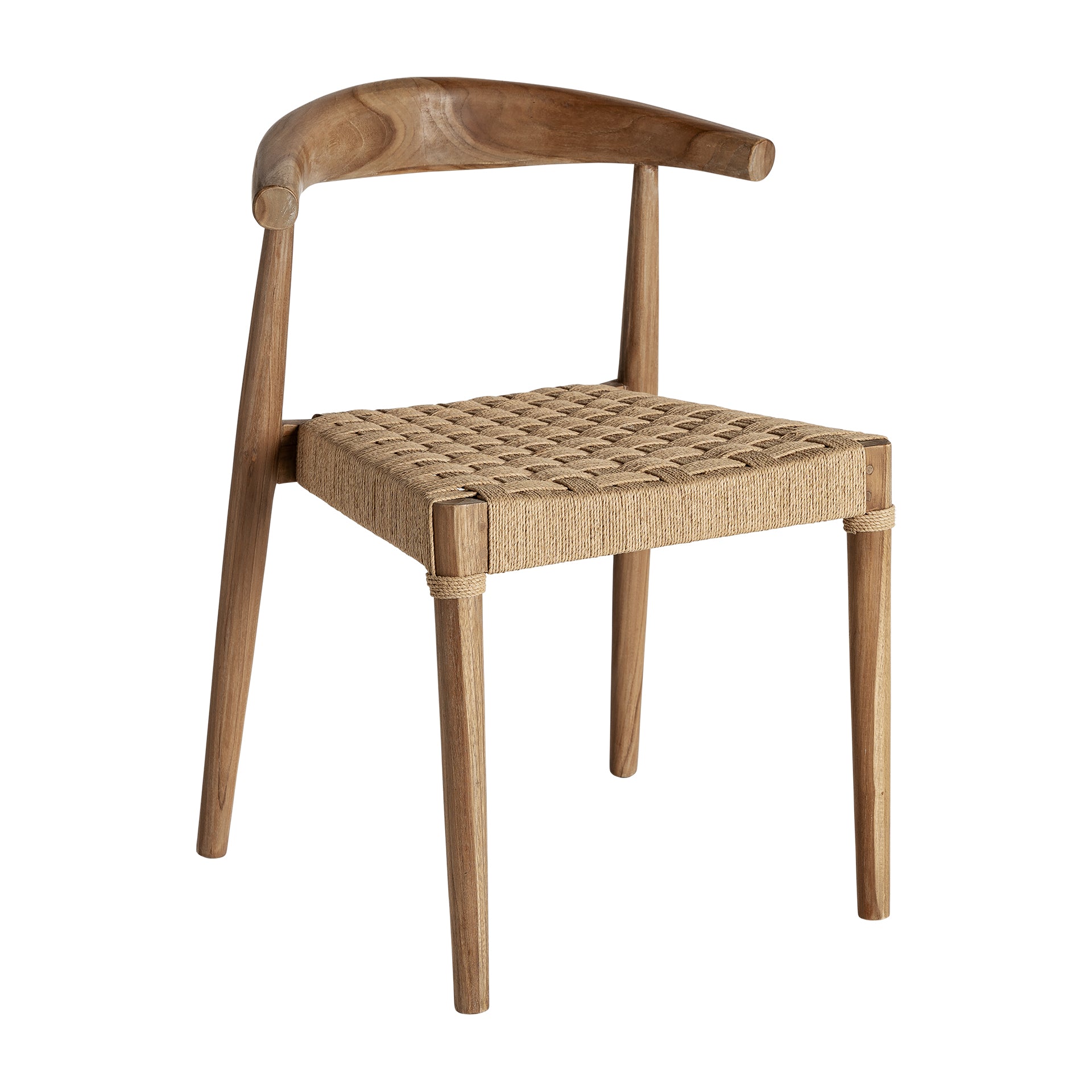 Figeac Vintage Teak Chair with Rope Detailing