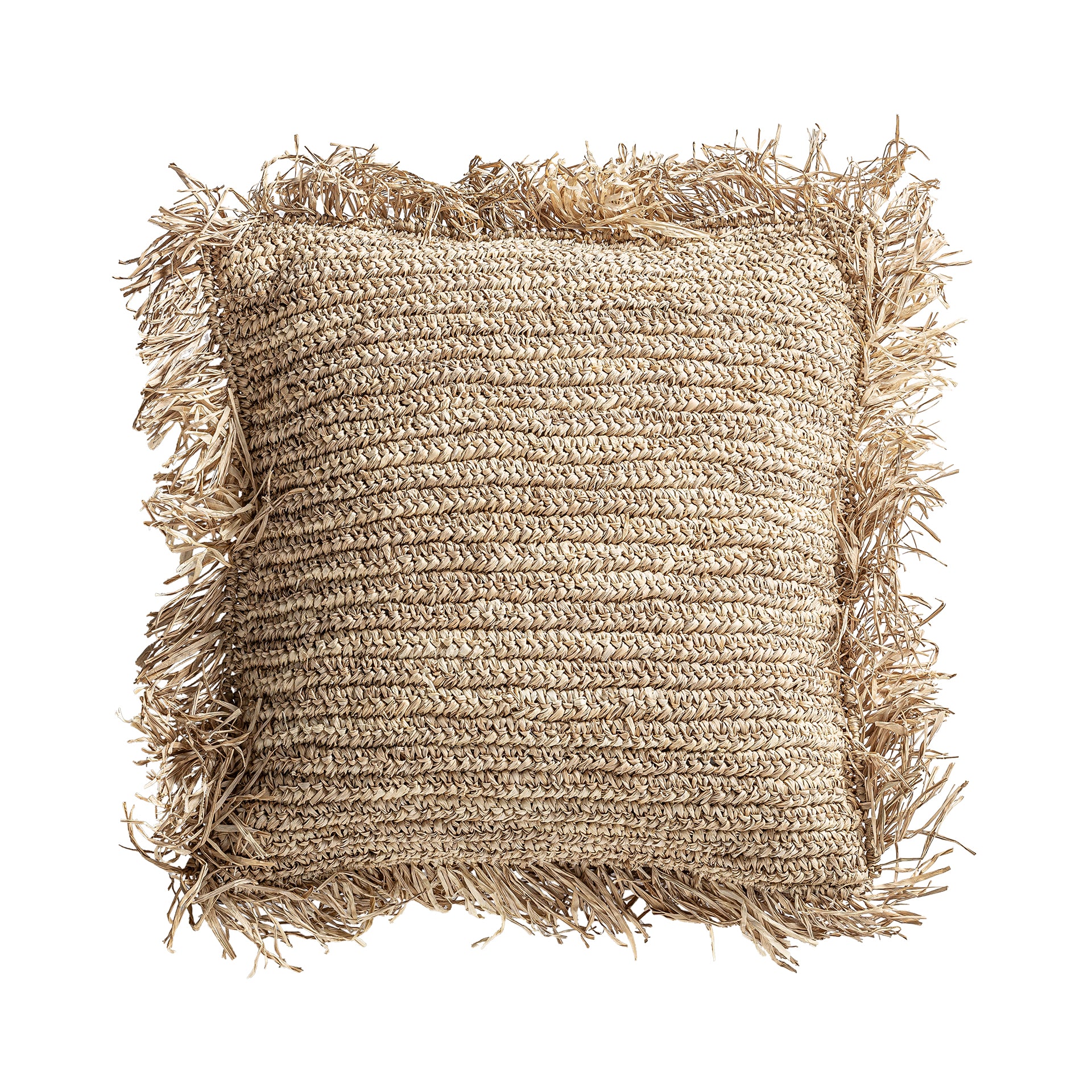 Igotz Boho Cushion — Natural Fibre in Beige