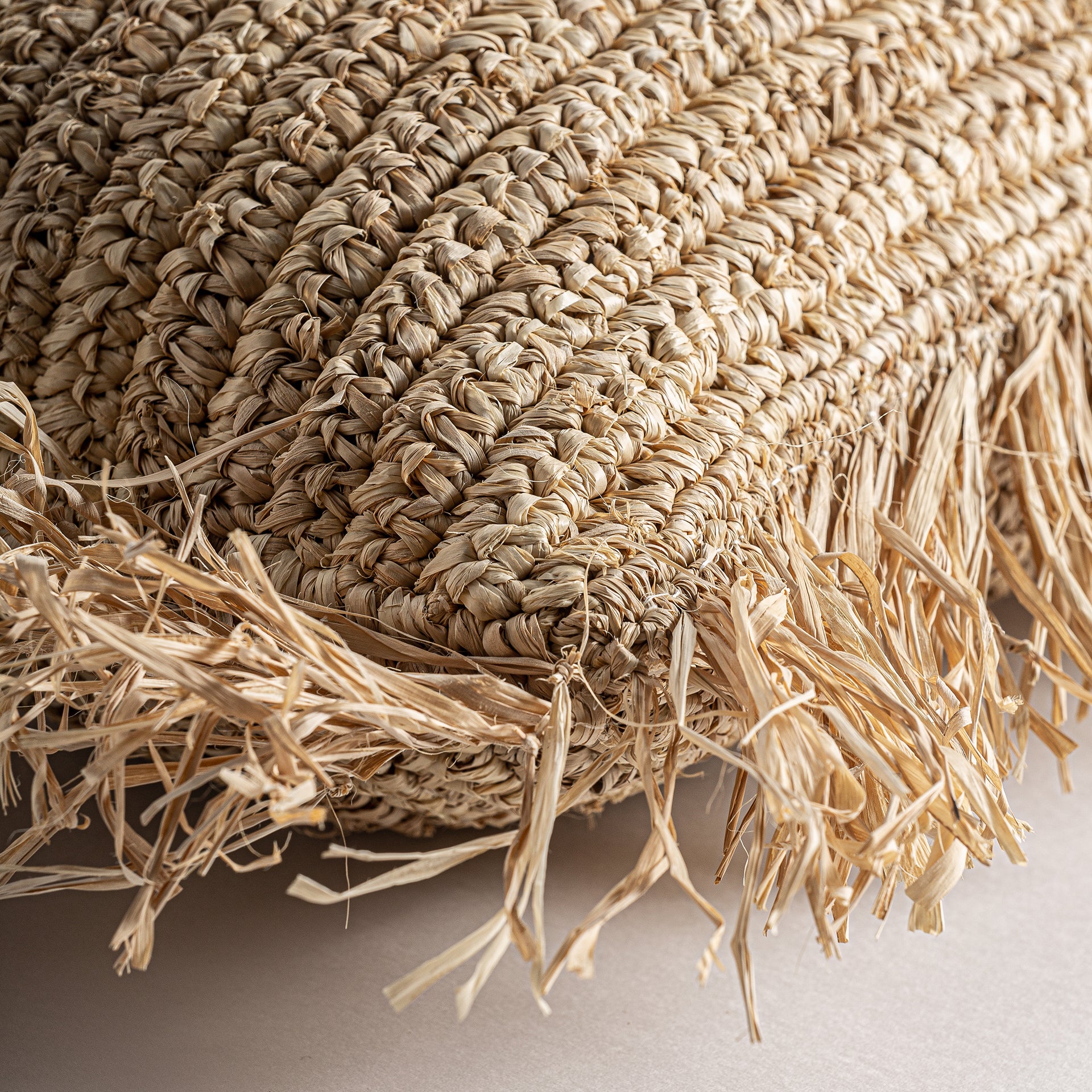 IGOTZ Boho Cushion - Natural Fiber & Polyester Blend in Beige