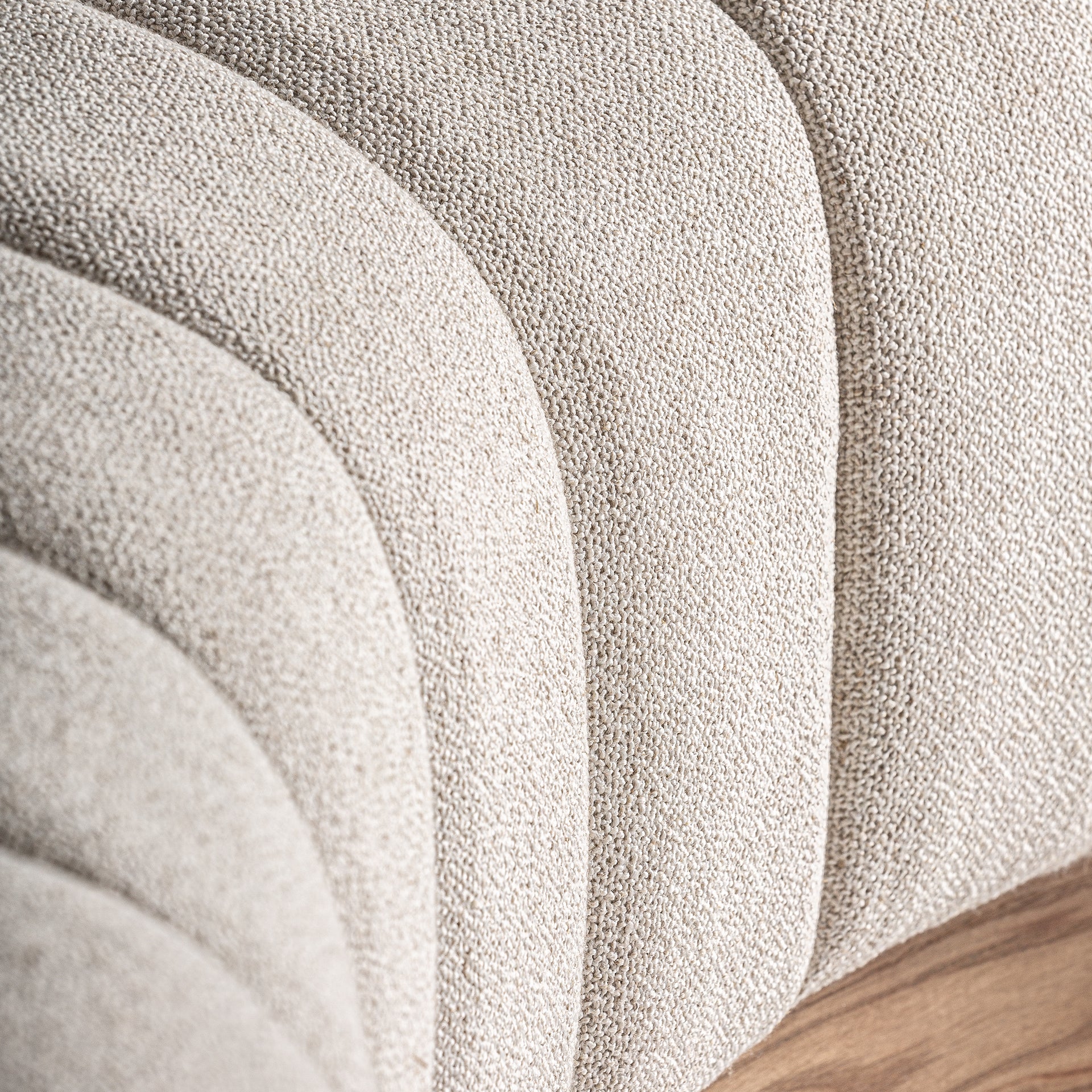 LURCY Central Sofa Module - Colonial Style Beige Polyester & Pine