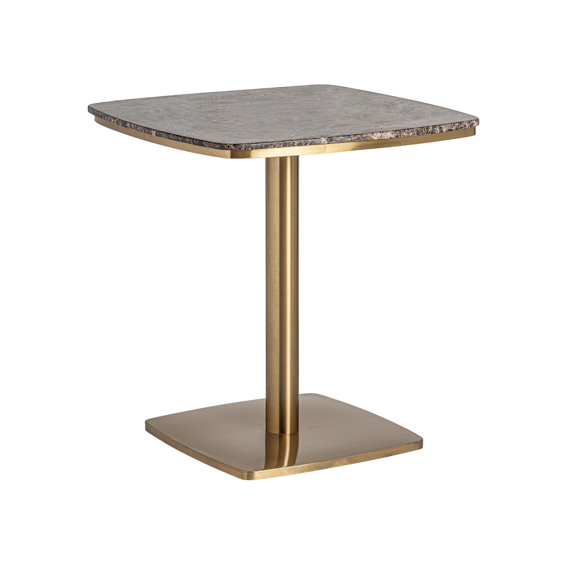 Valreas Art Deco Bar Table - Marble & Gold Steel