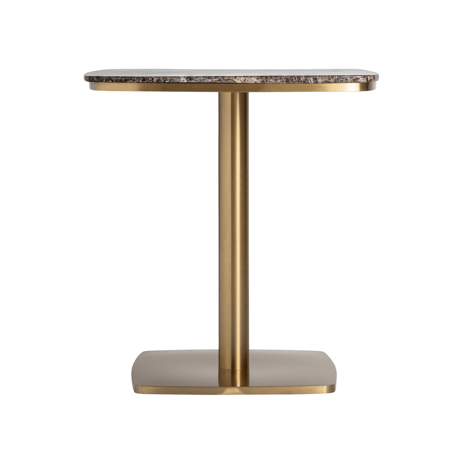 Valreas Art Deco Bar Table - Marble & Gold Steel