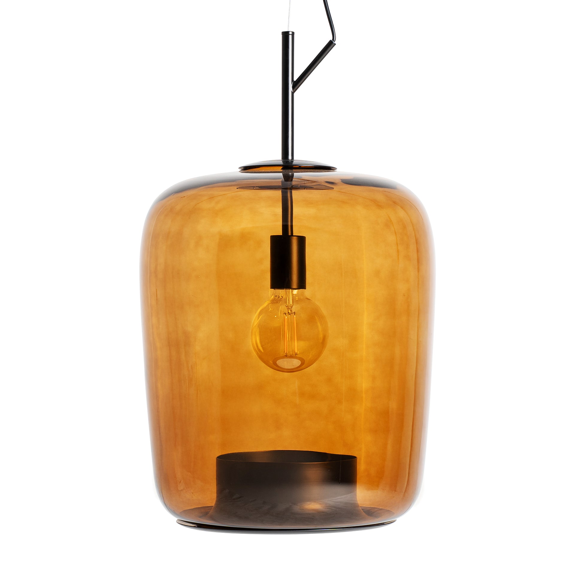 Cubik Amber Crystal Ceiling Lamp - Contemporary Translucent Design