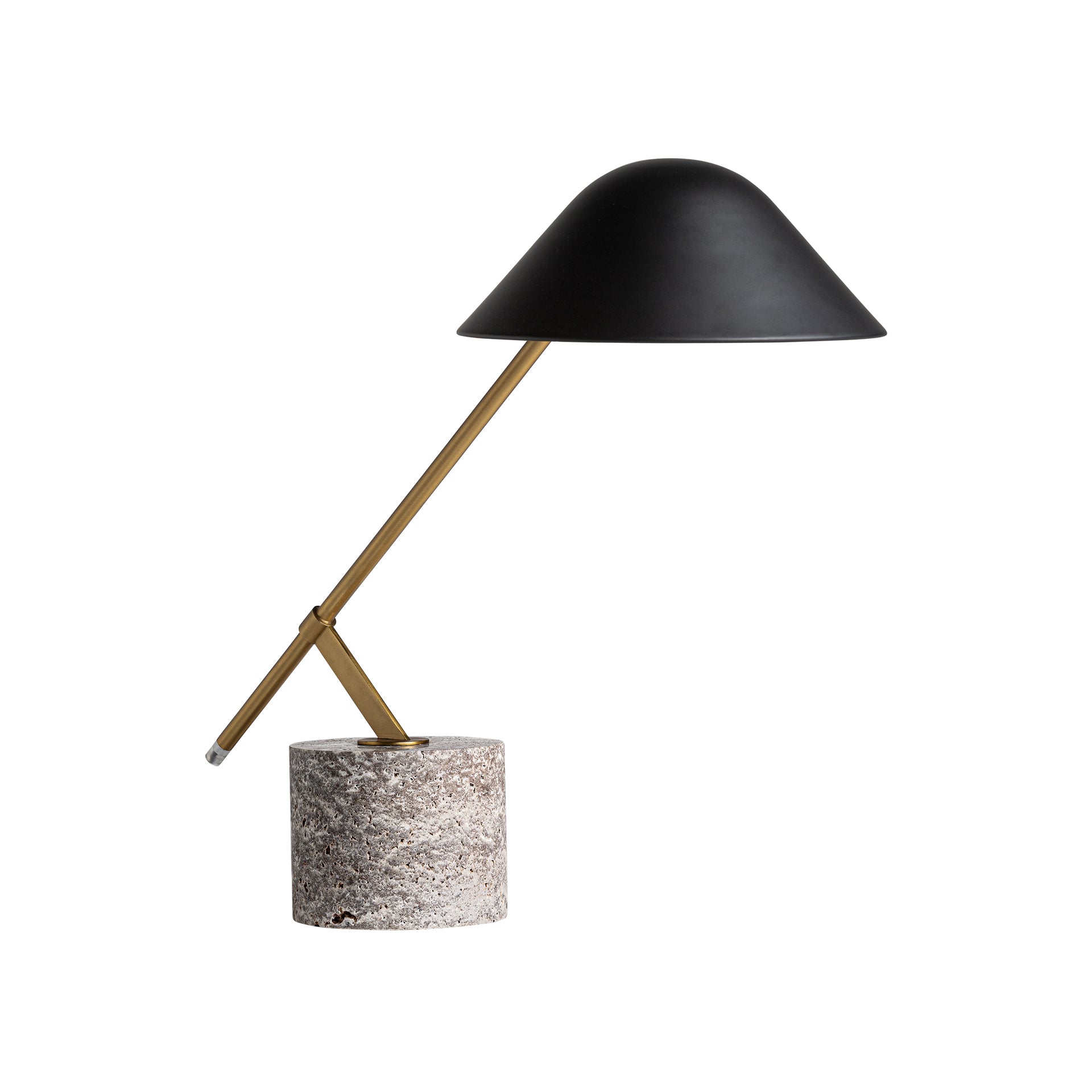EOS Art Deco Table Lamp - Grey Marble & Gold Iron