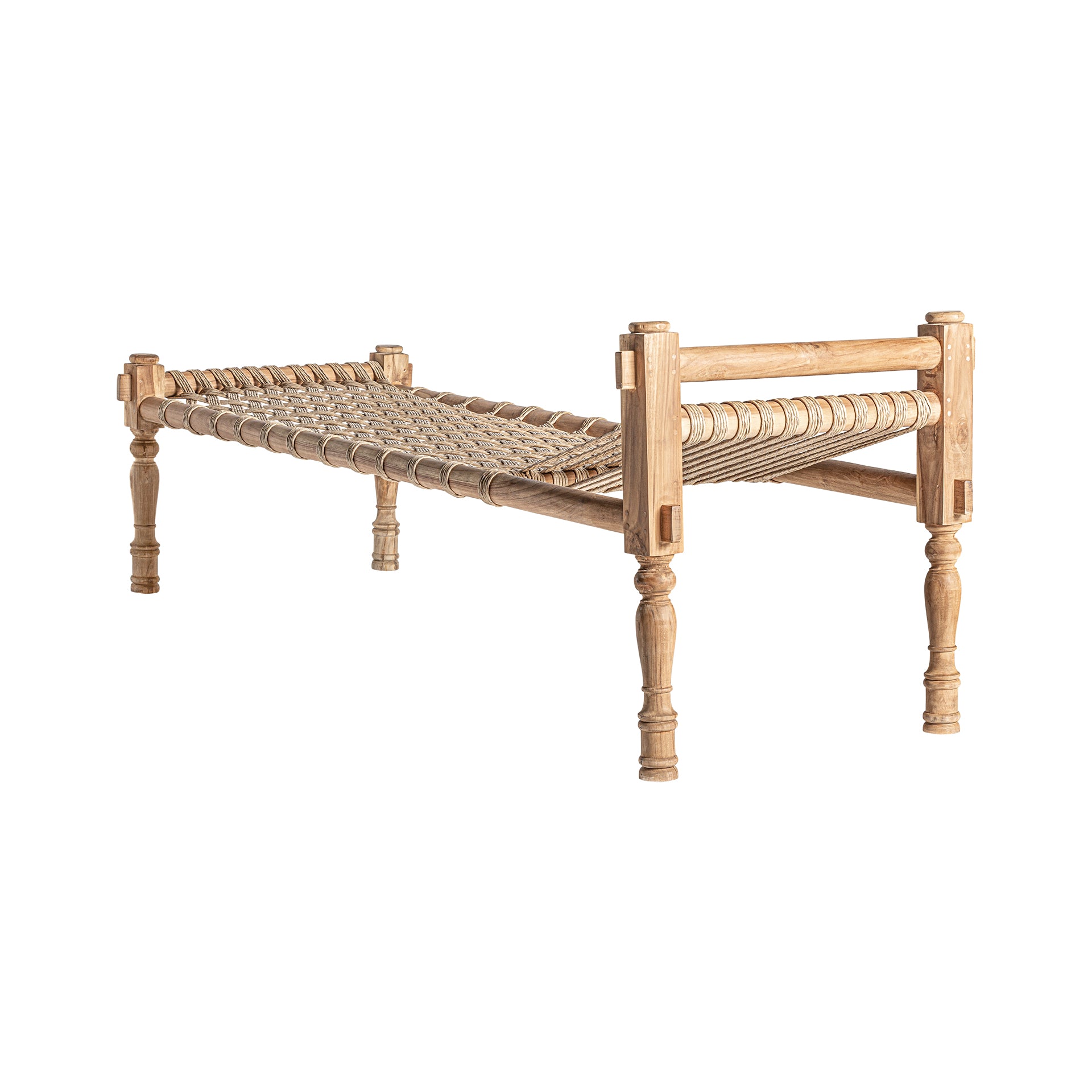 BELLEY Teak Deck Chair - Boho Style Outdoor Lounge Chair