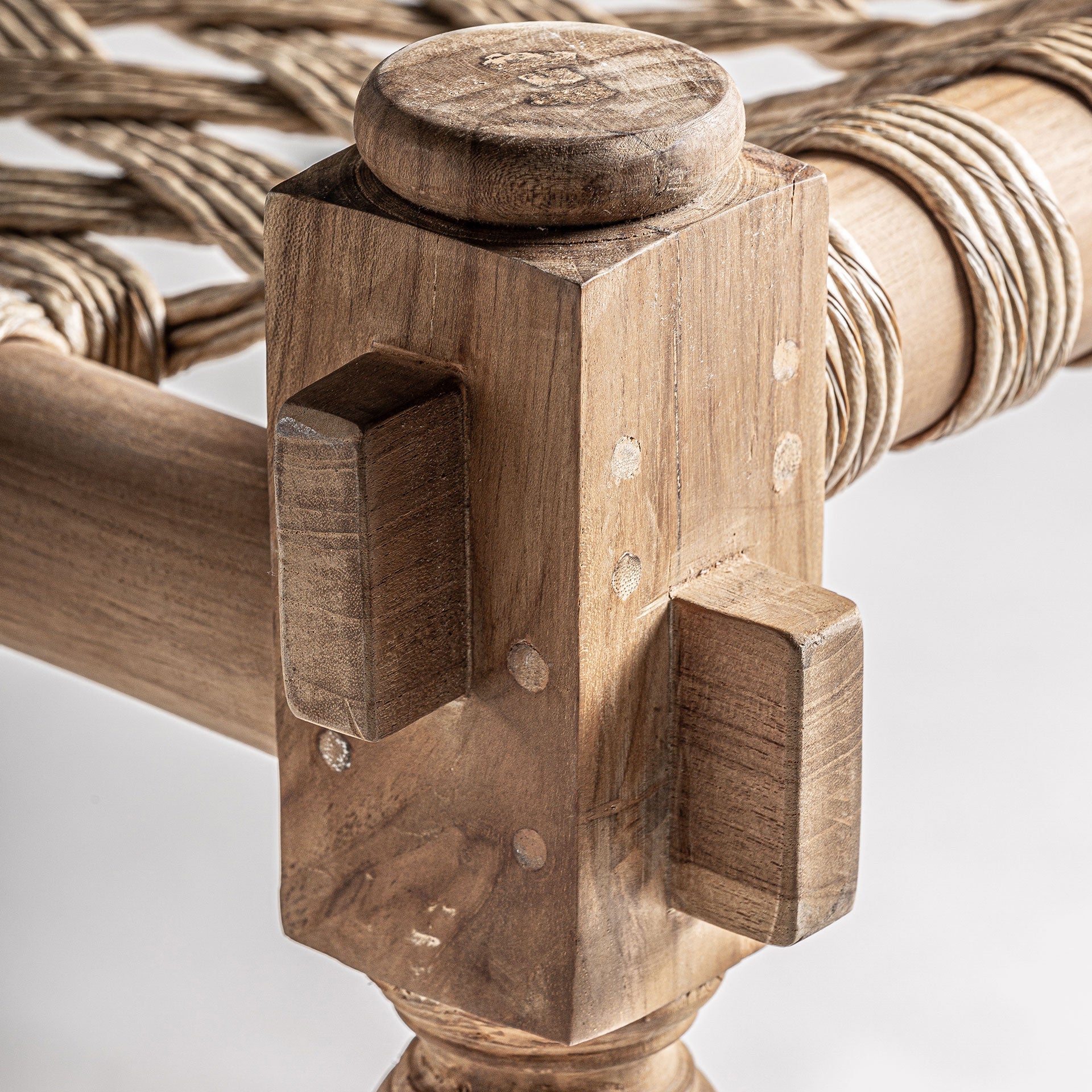 BELLEY Teak Deck Chair - Boho Style Outdoor Lounge Chair