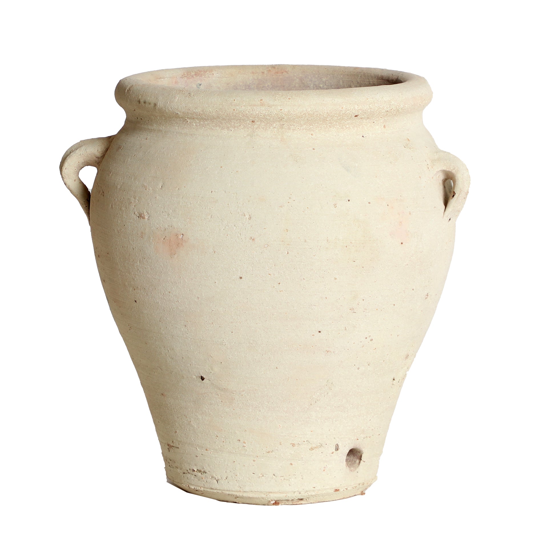 Kaless Colonial Cream Vase - Handcrafted Clay Centerpiece