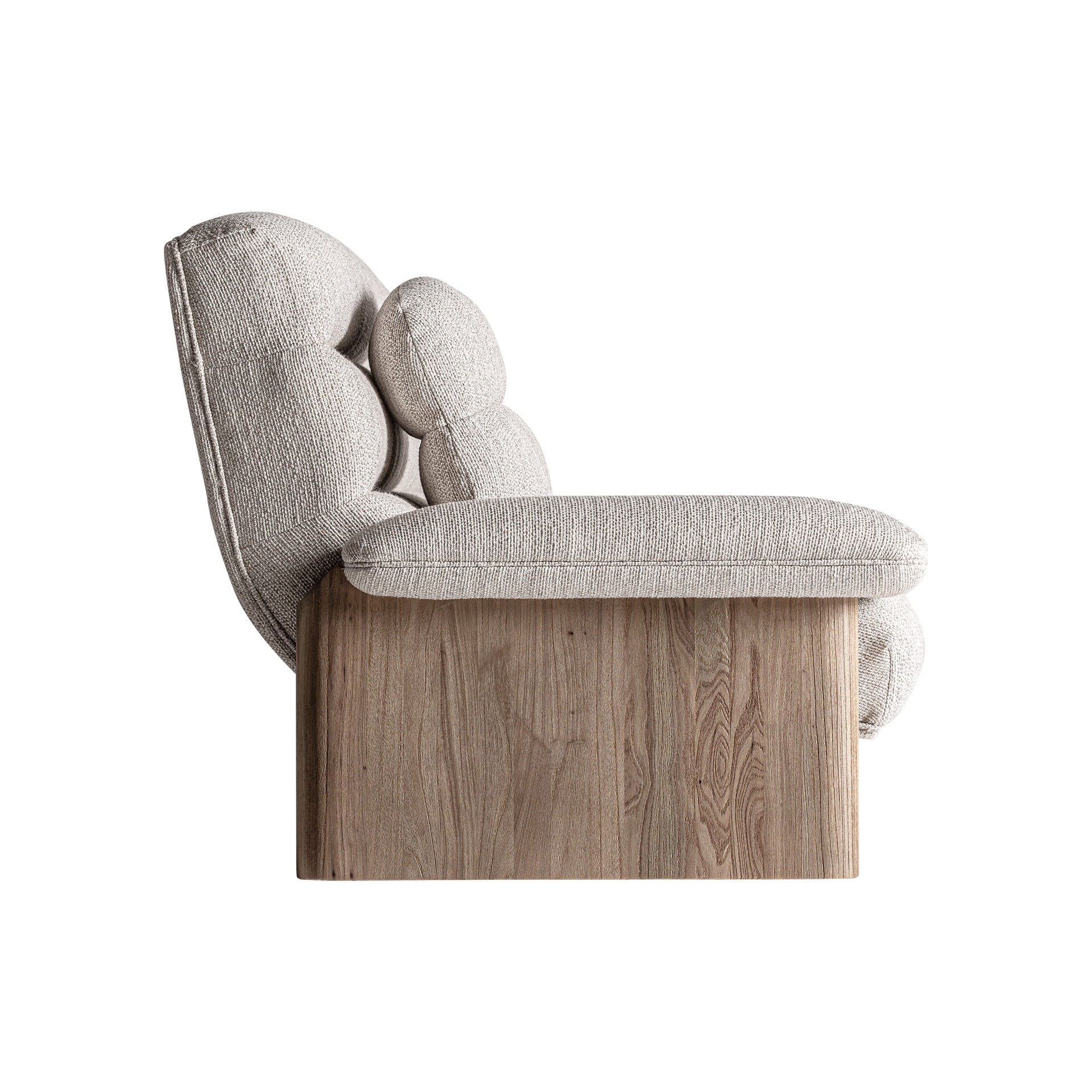 Jacquard Contemporary Sofa in Oak & Beige