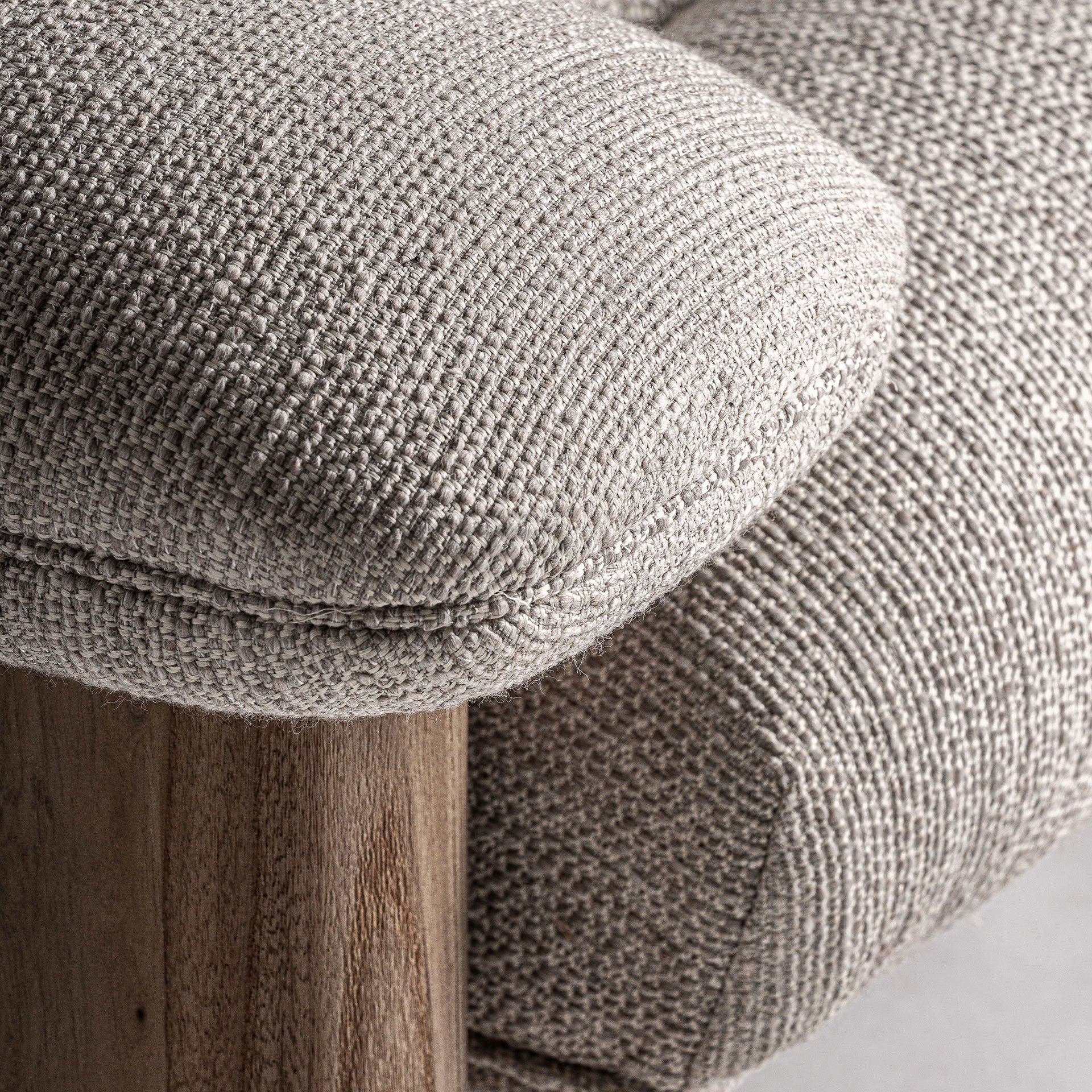 Jacquard Contemporary Sofa in Oak & Beige