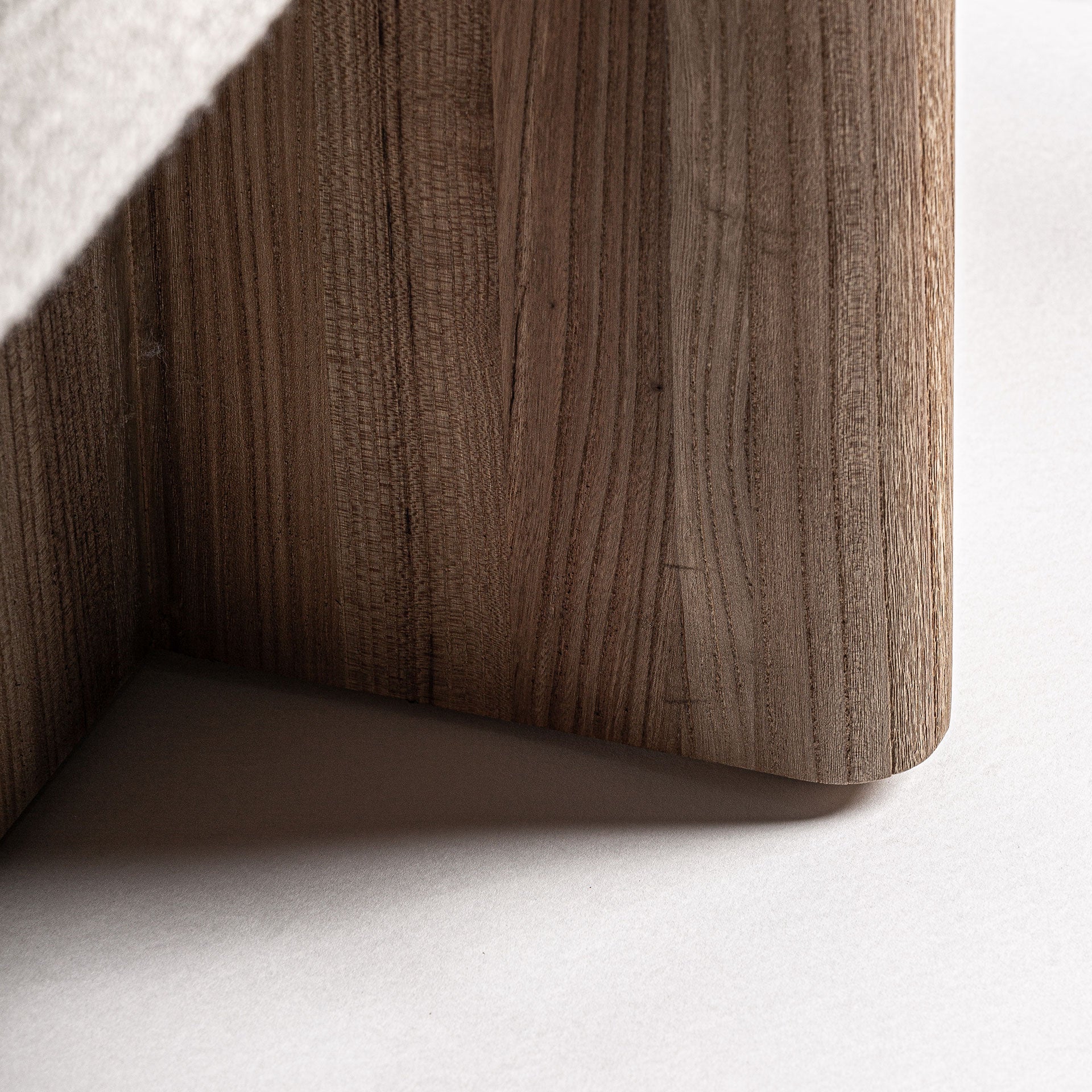 Contemporary Jacquard Bed Foot Stool - Oak & Beige Polyester