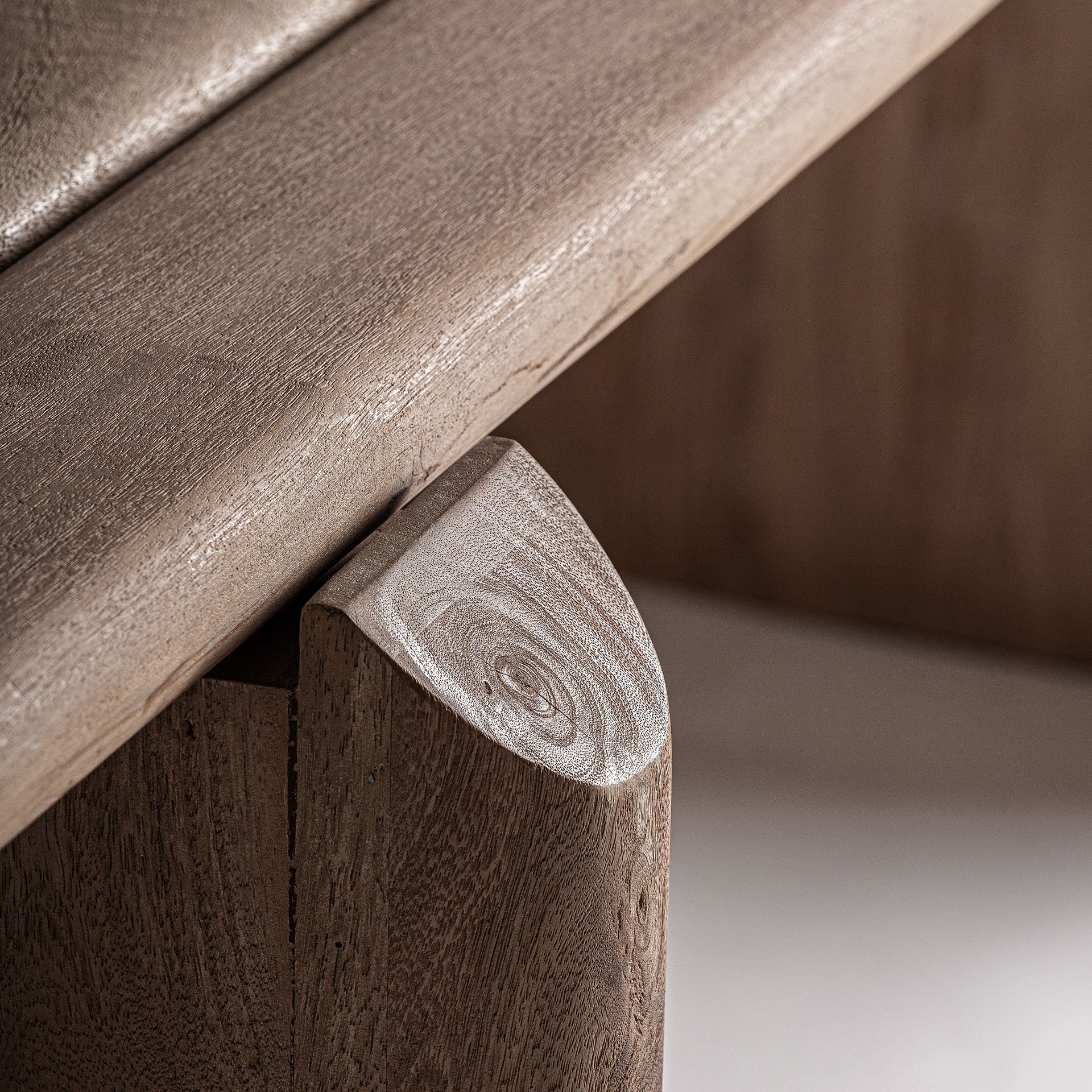 Jacquard Mango Wood Dining Table - Contemporary Light Brown