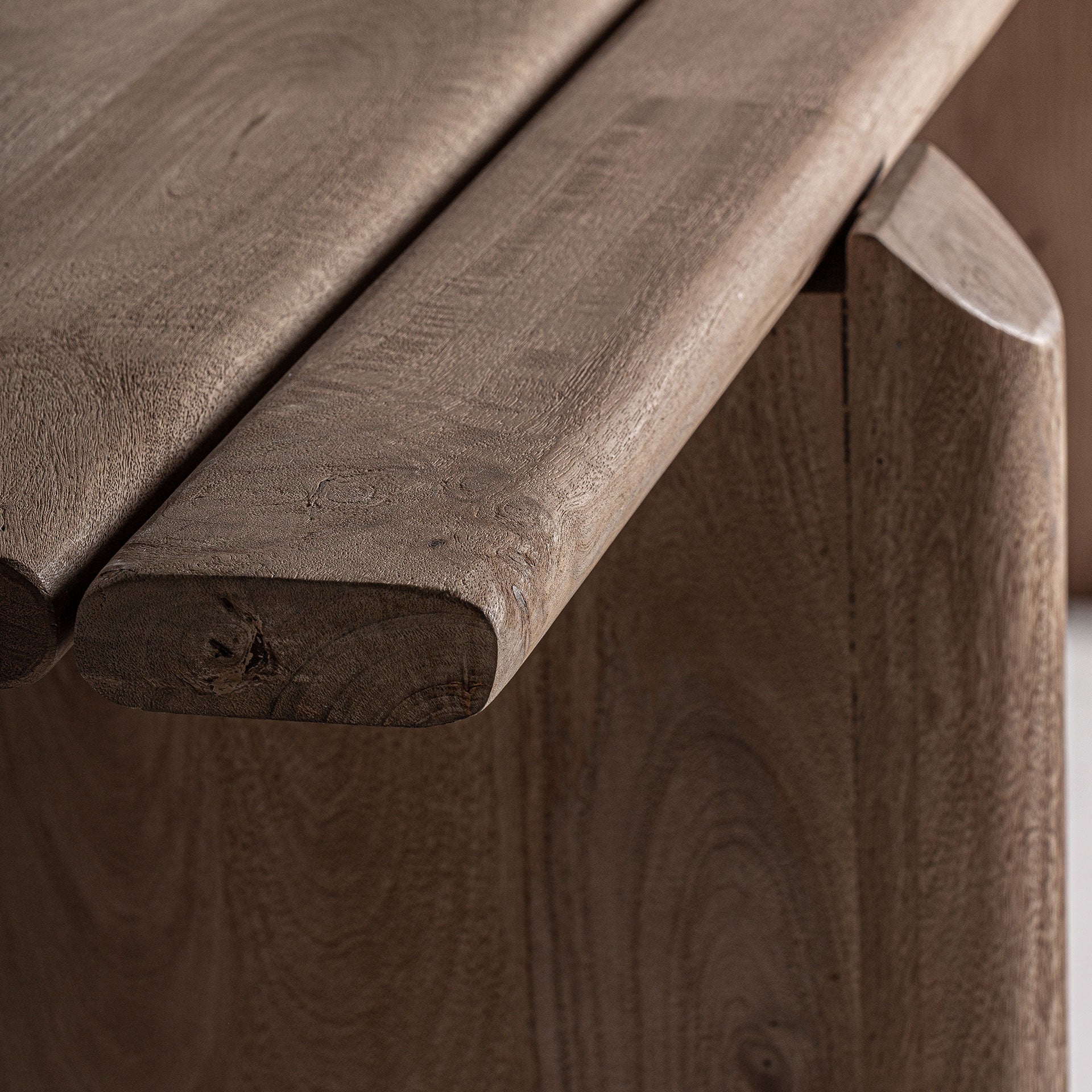 Jacquard Mango Wood Dining Table - Contemporary Light Brown