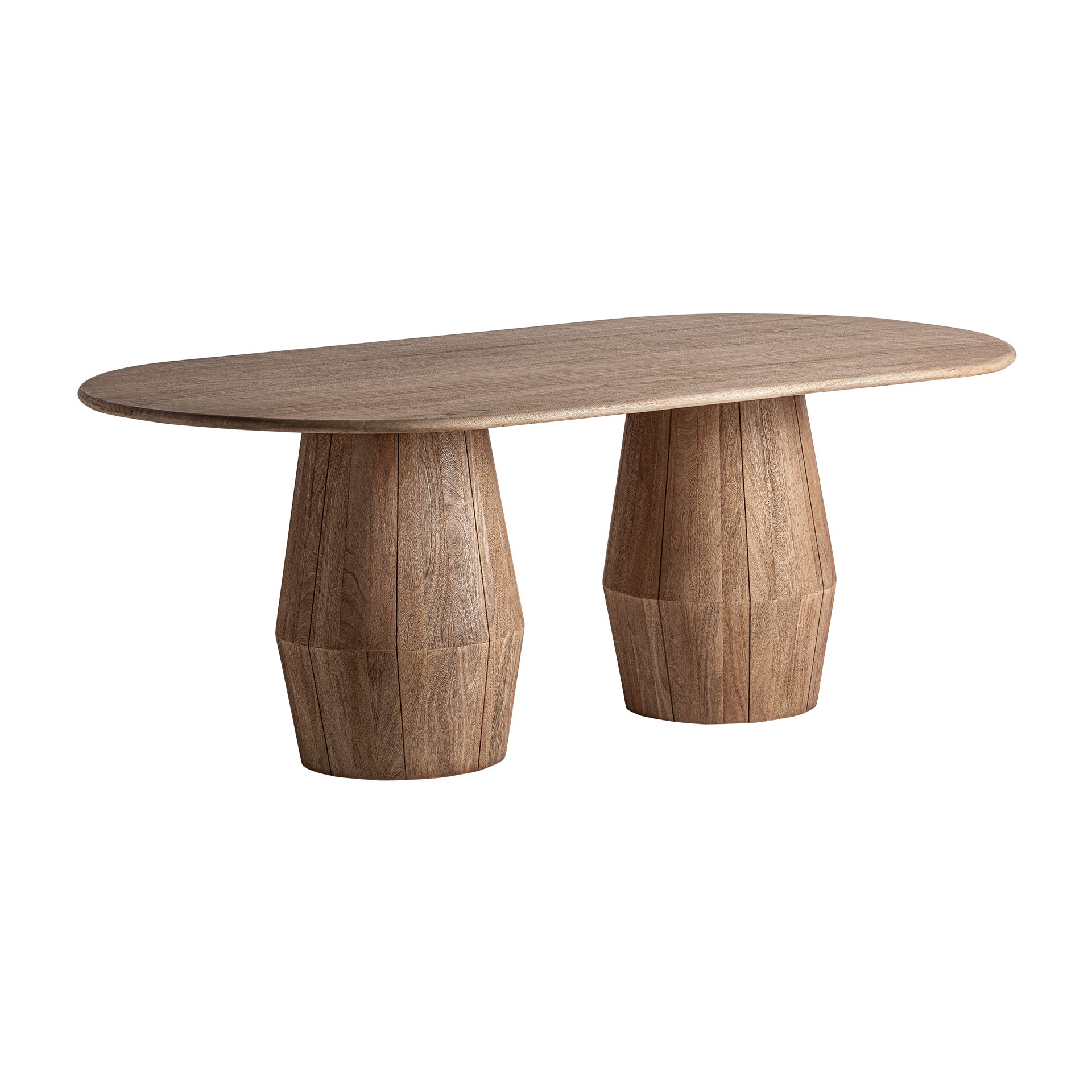Jacquard Mango Wood Dining Table - Contemporary Light Brown