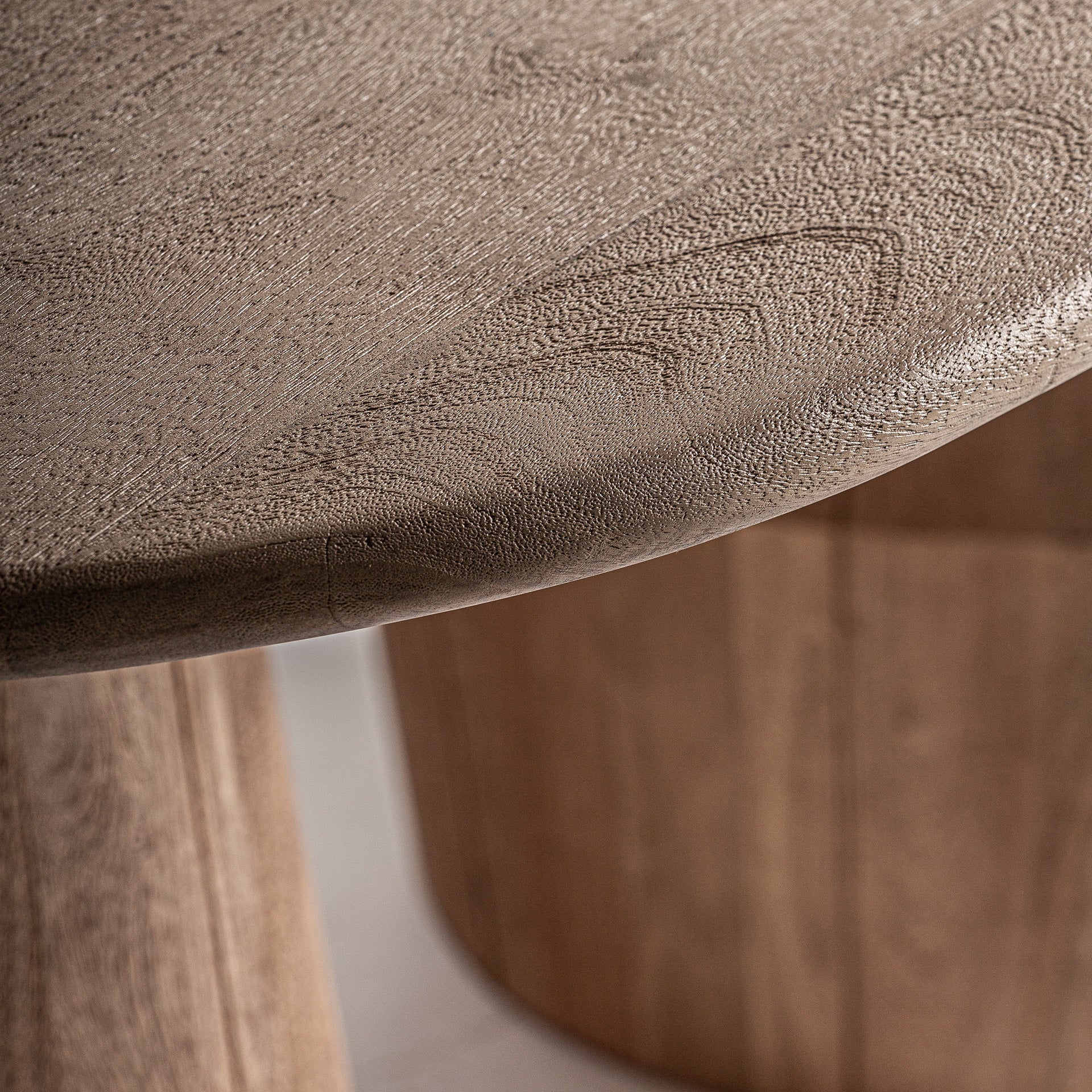 Jacquard Mango Wood Dining Table - Contemporary Light Brown