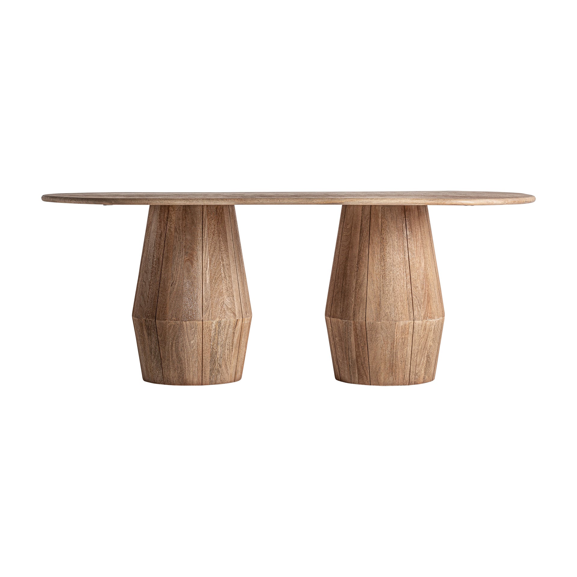 Jacquard Mango Wood Dining Table - Contemporary Light Brown