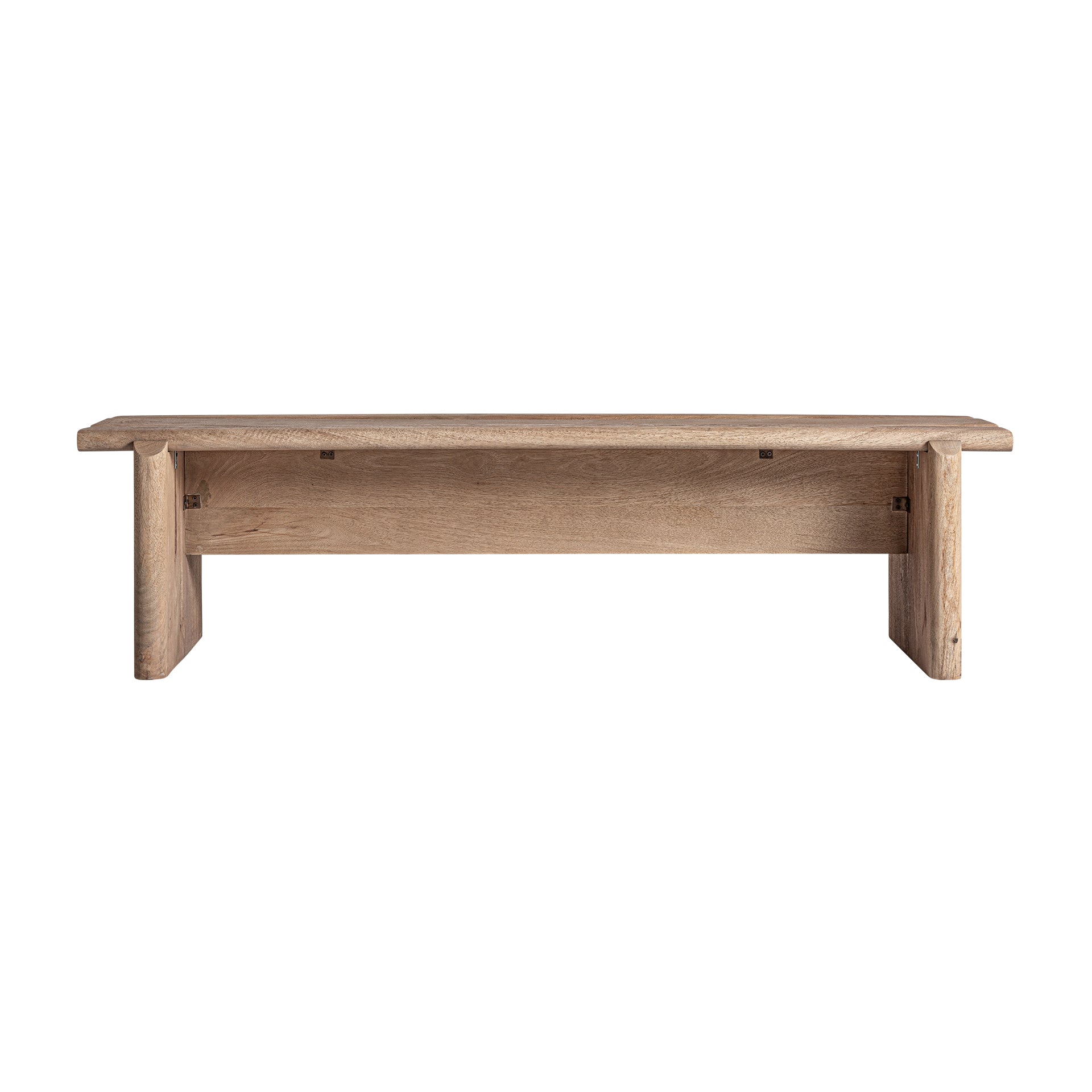 Jacquard Mango Wood Bench - Light Brown Contemporary Design