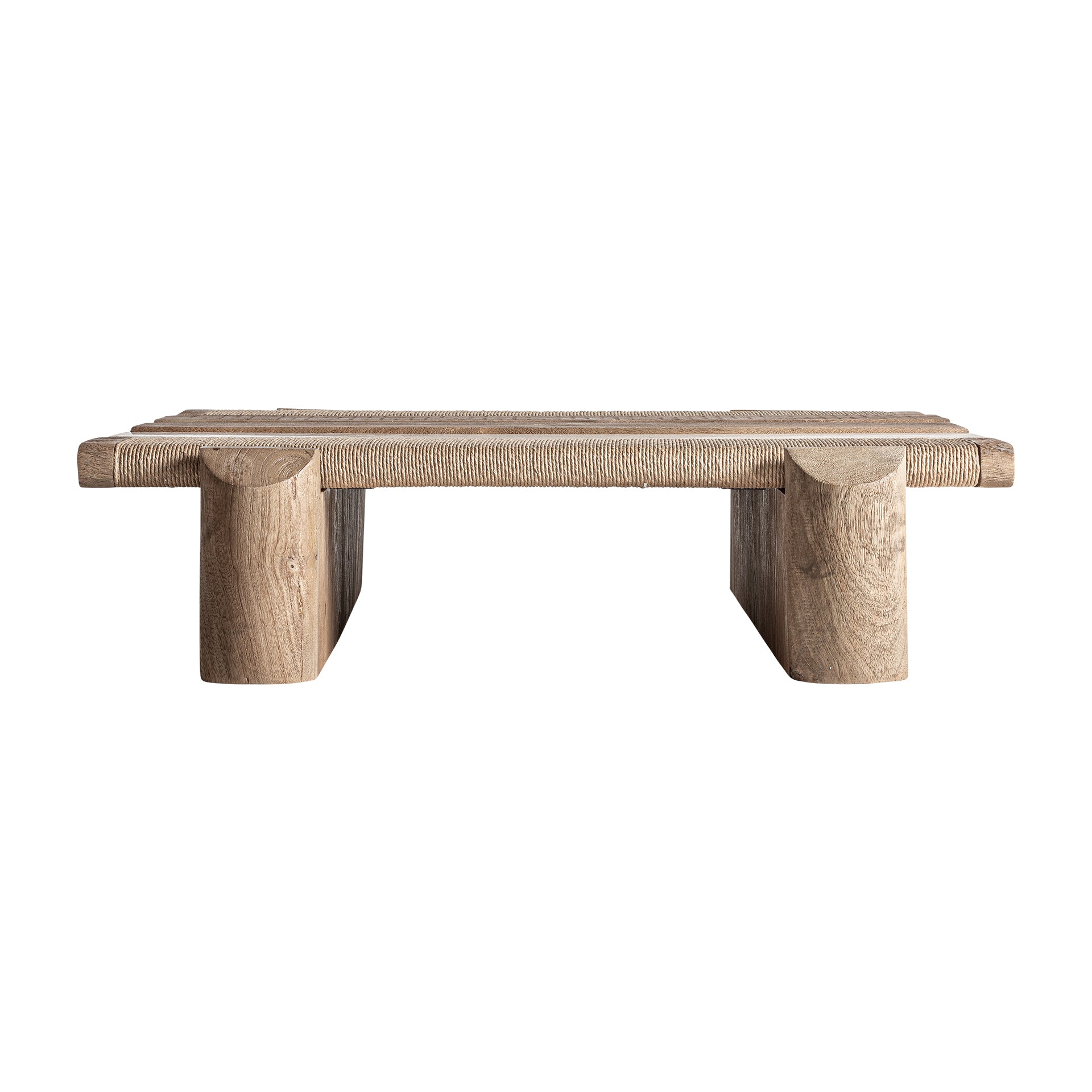 Jacquard Mango Wood & Marble Coffee Table - Contemporary Design