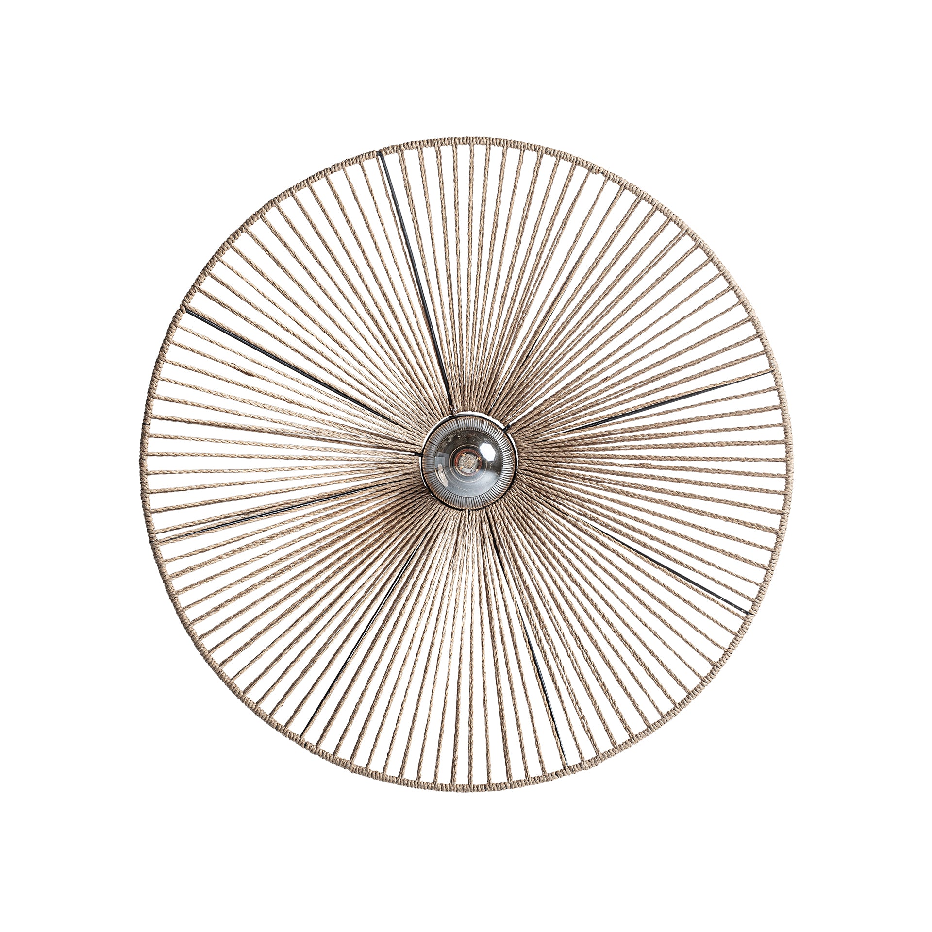 Jacquard Raffia Ceiling Lamp - Contemporary Light Brown Pendant