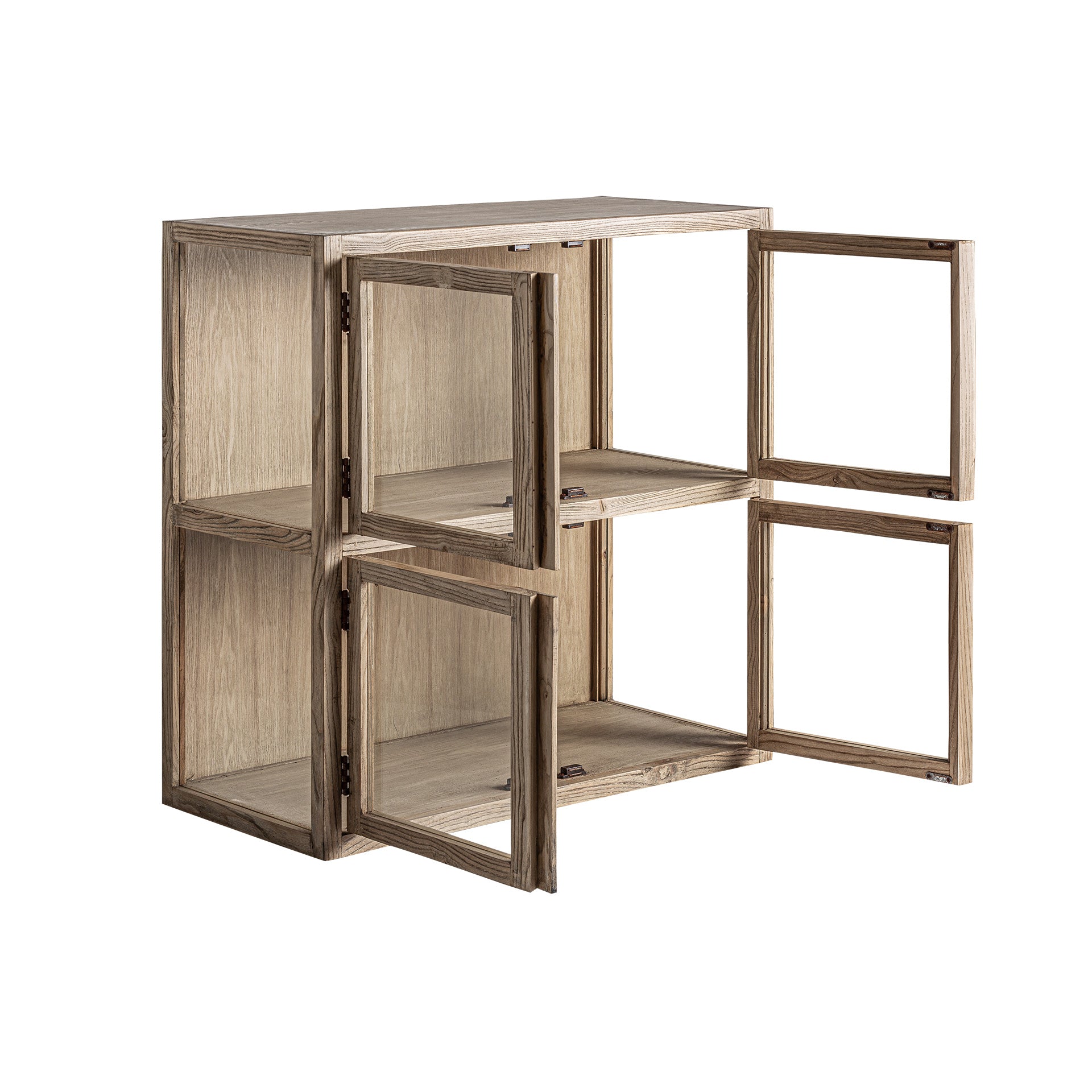 MASEIN Modular Display Cabinet - Colonial Style Elm Wood