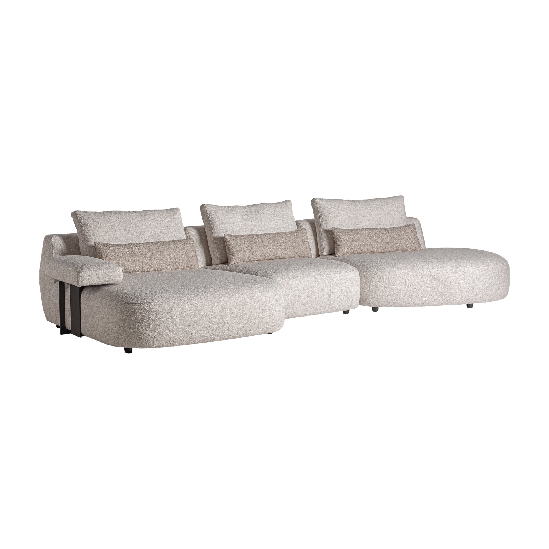Wingles Corner Sofa Module - Contemporary Beige Larch Wood