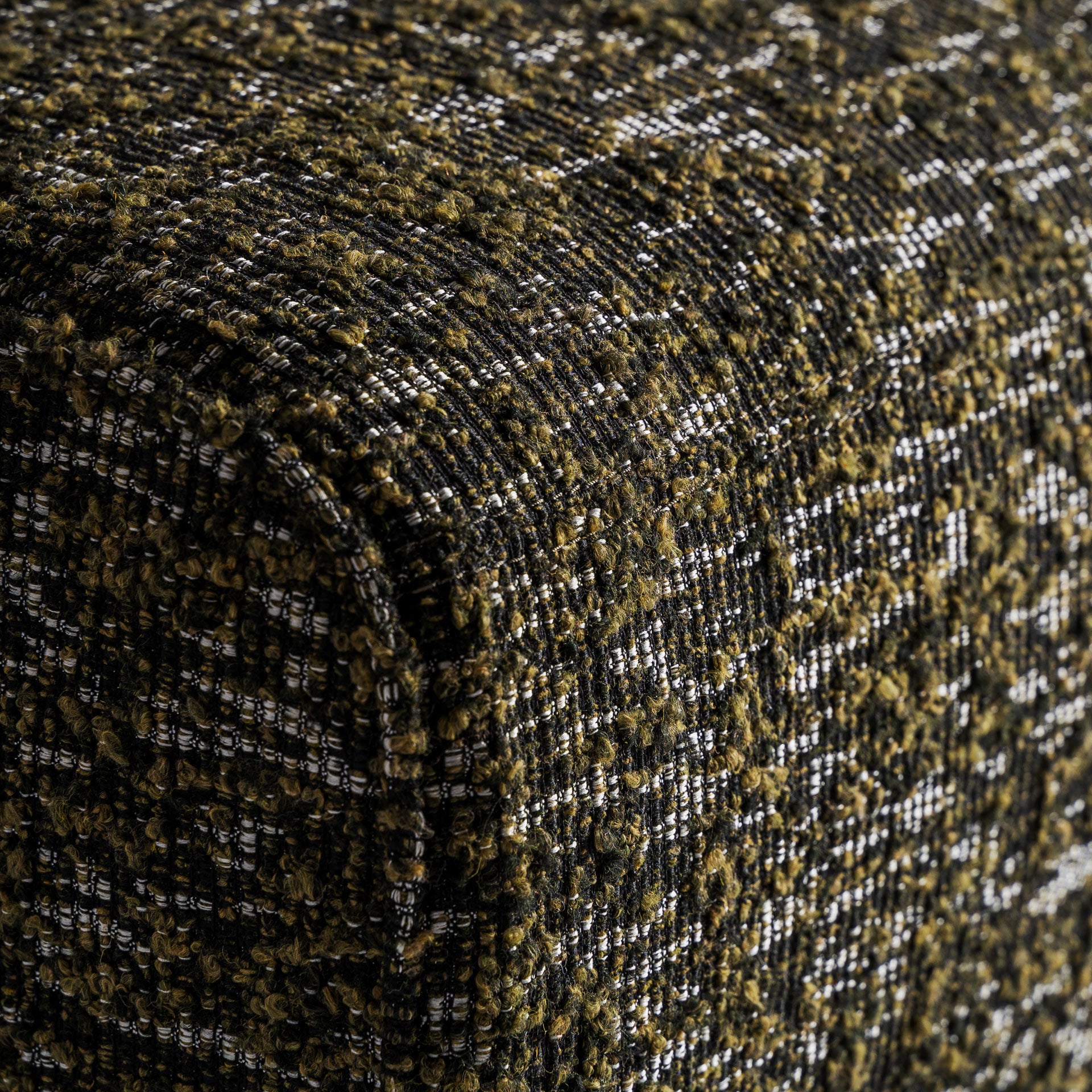 Kozly Contemporary Sofa Module - Green Marbled Polyester & Pine Wood
