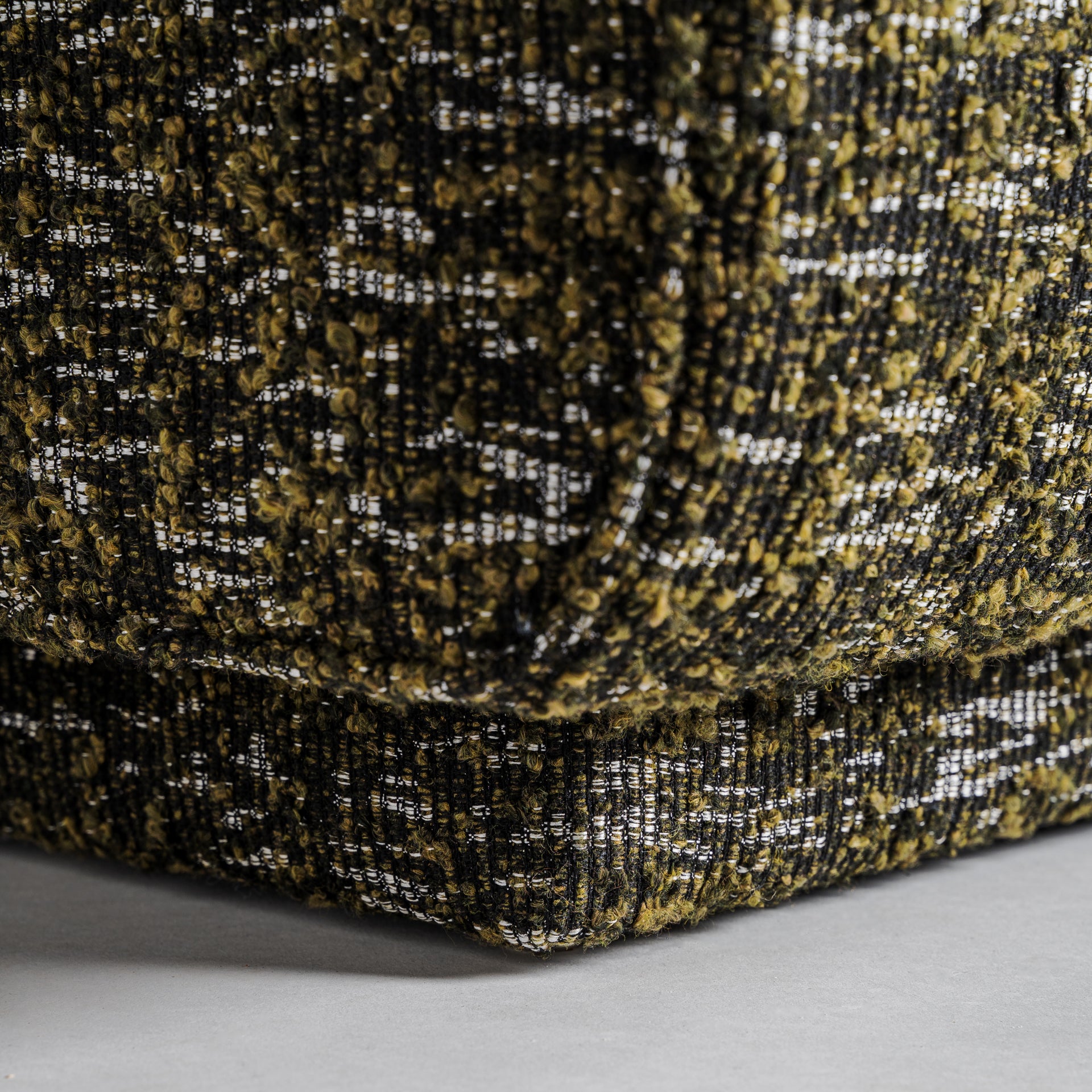 Kozly Contemporary Sofa Module - Green Marbled Polyester & Pine Wood