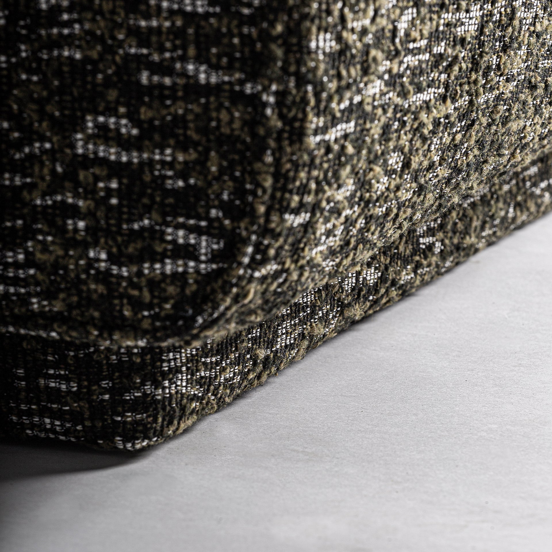 Kozly Contemporary Sofa Module - Green Marbled Polyester & Pine Wood