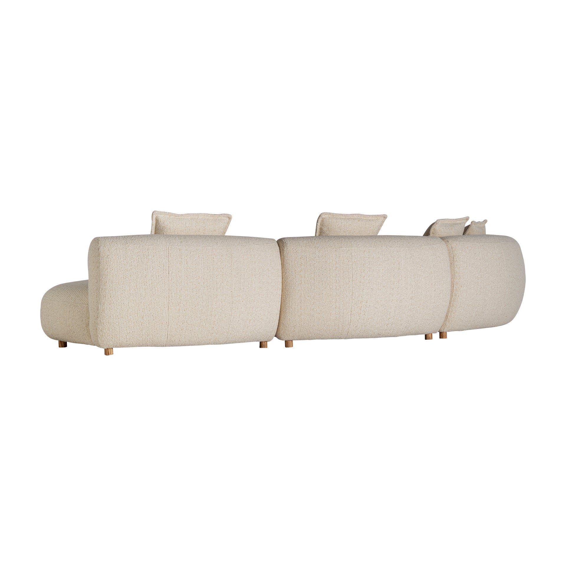 ZAKUPI Modular Sofa - Contemporary Beige Polyester Sectional