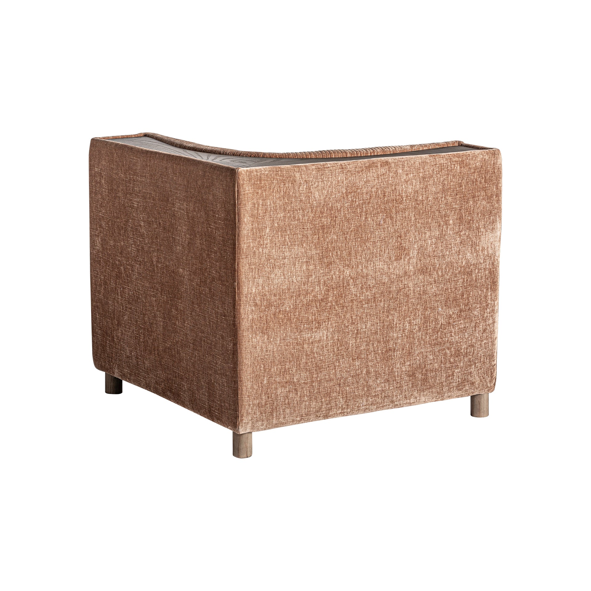 Trevic Corner Sofa Module - Contemporary Brown Modular Seating