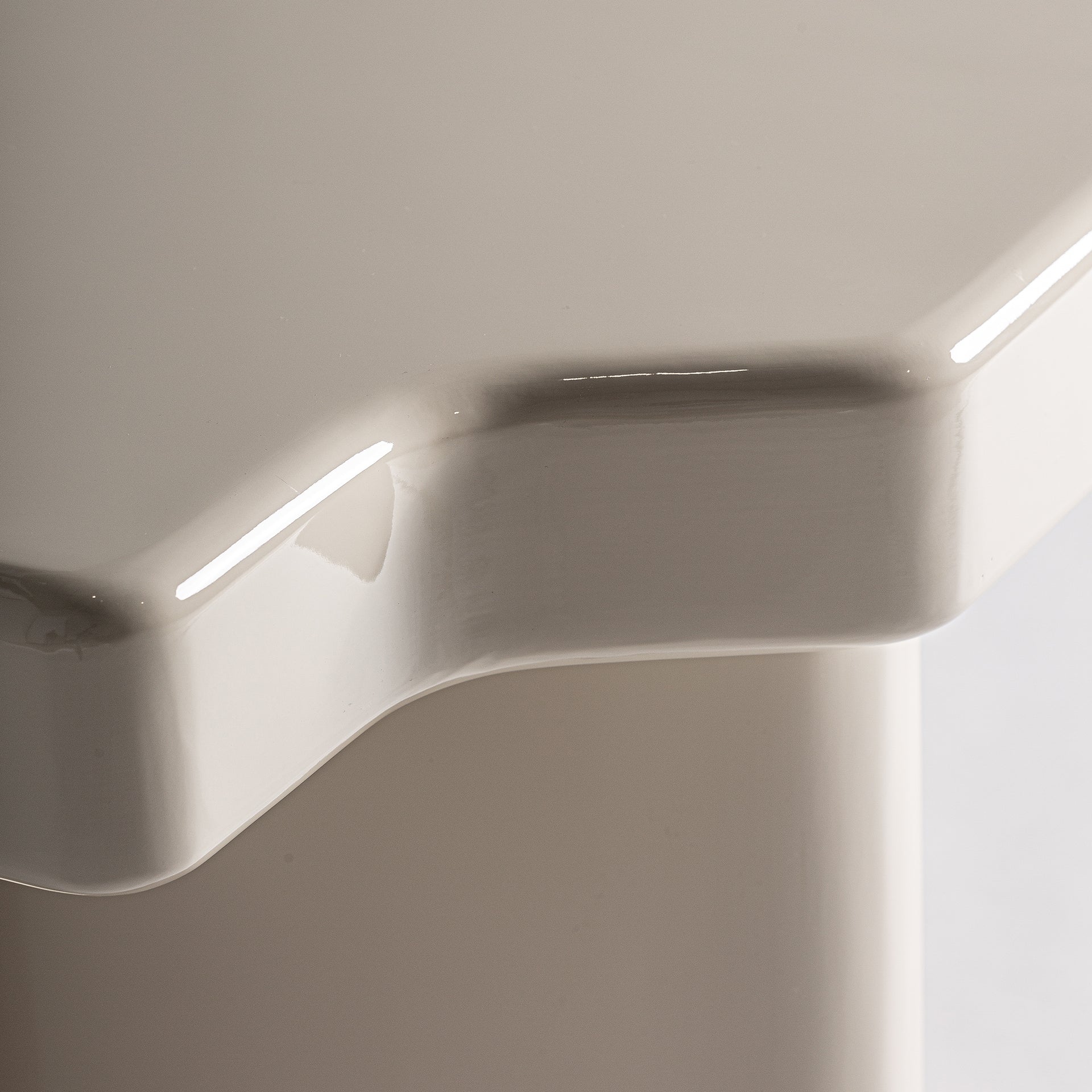 SUHI Art Deco Side Table - Off White MDF
